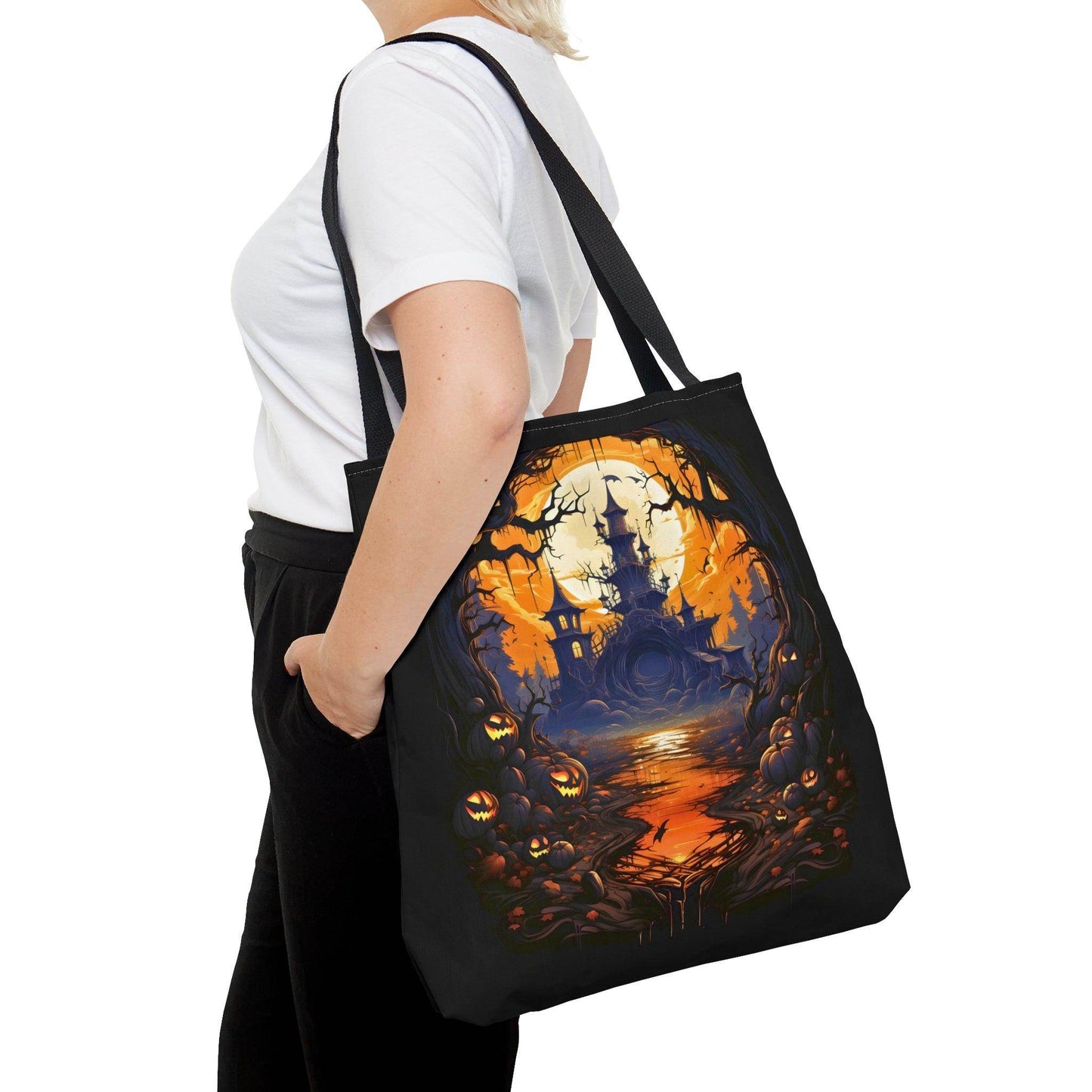 Happy Halloween Bag Trick or Treat Bag Love Fall Pumpkin Tote Bag Cute Market Bag - Aesthetic Bag, Fall Tote Bag, Mom Bag Canvas Bag - Giftsmojo