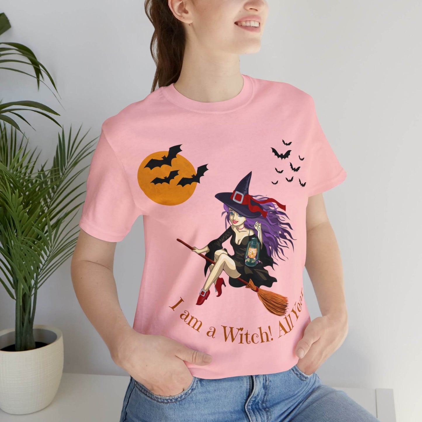 I am a witch All year Halloween Shirt,Vintage Witch Shirts Funny Witch Shirt Halloween Clothes Halloween Vibes Halloween Retro Halloween Outfit - Giftsmojo