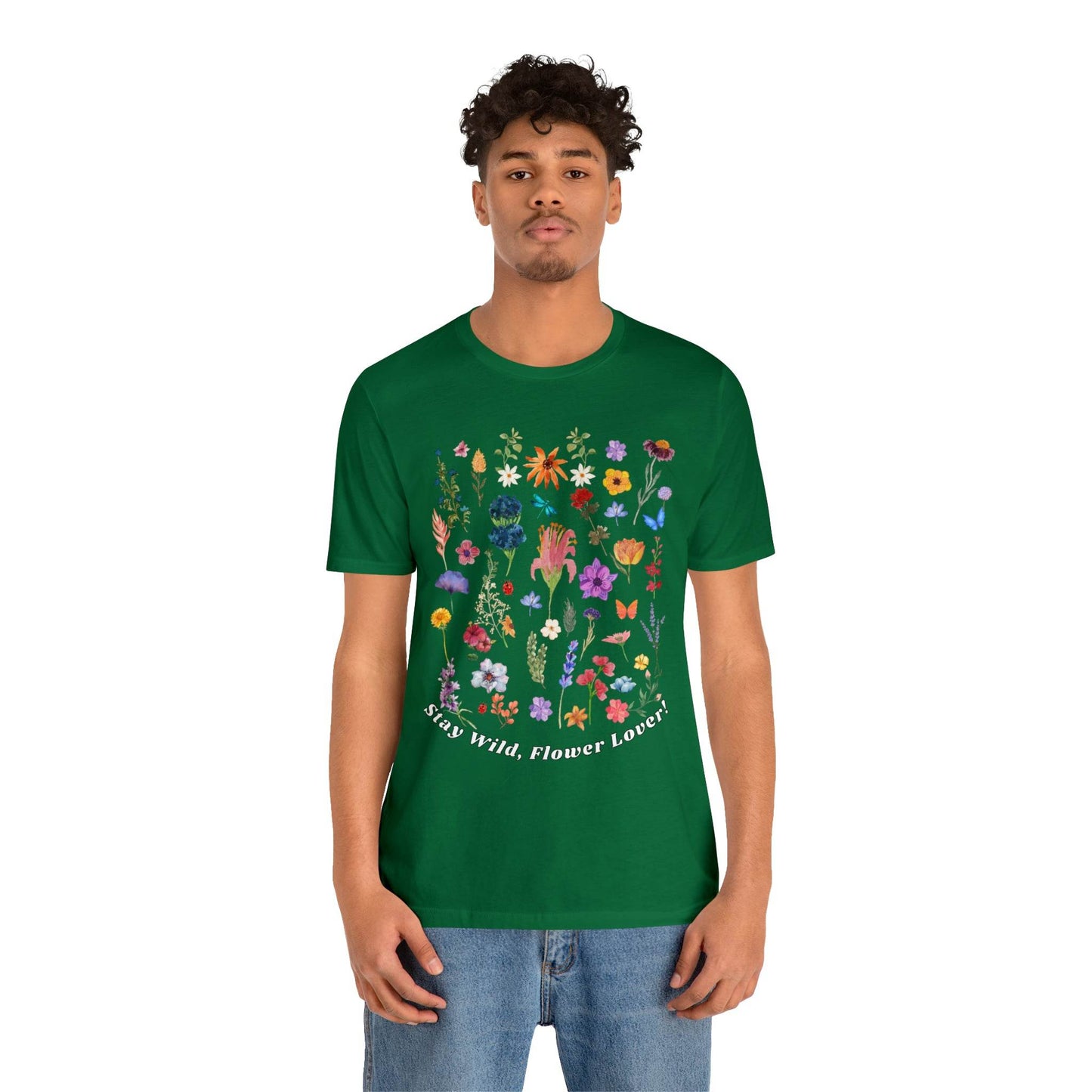 Wildflower Tshirt Flowers Shirt Floral Tshirt Flower Shirt Gift for Women - Ladies Shirts Best Friend Gift, Plant Mom Stay Wild flower lover - Giftsmojo