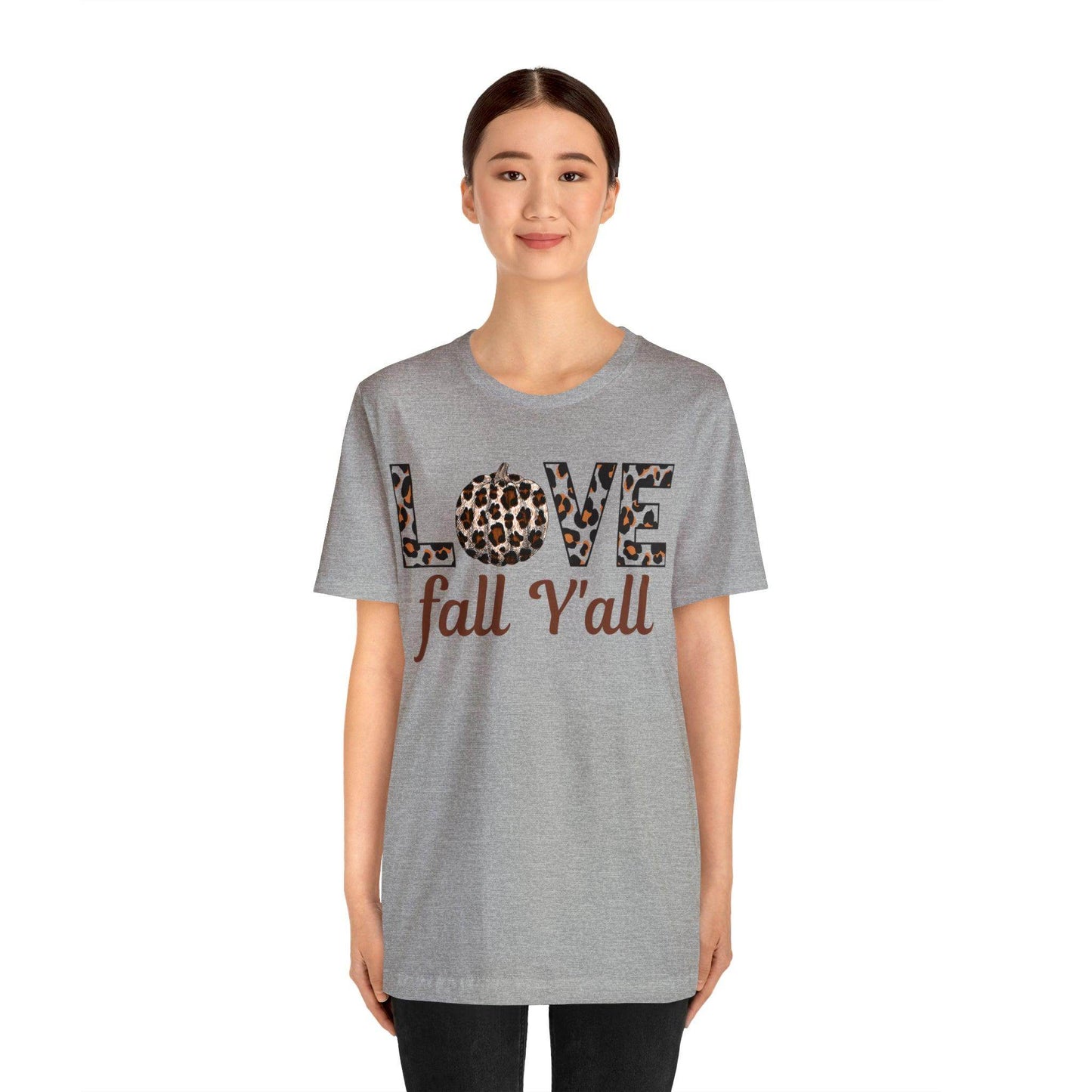 Leopard Print Love Fall Y'all Love Fall shirt Fall lover gift - Giftsmojo