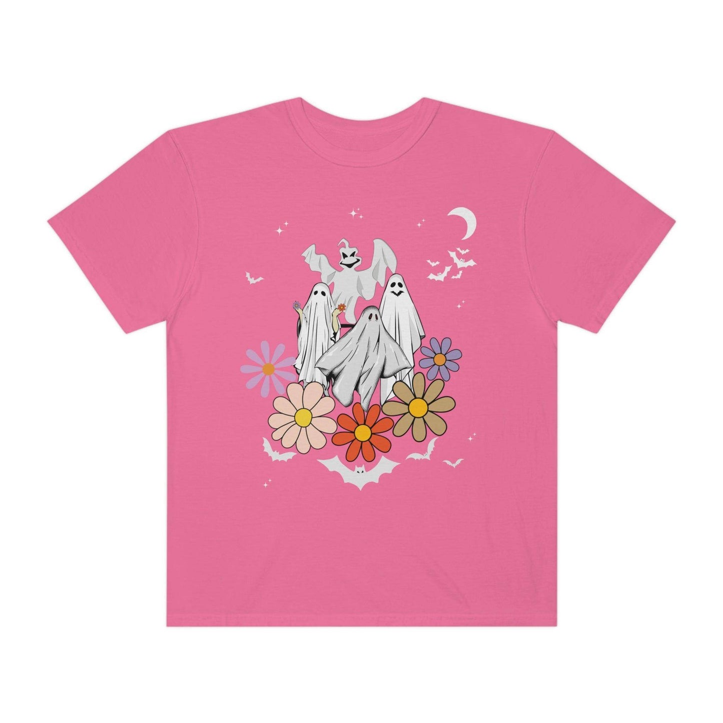 Retro Halloween t-shirt, Vintage Floral Ghost Shirt Halloween Shirt - Giftsmojo