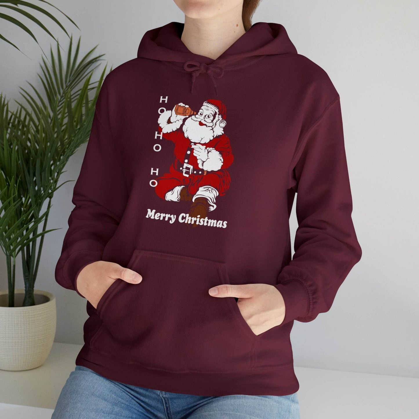 Ho HO Ho Merry Christmas Unisex Heavy Blend Hooded Sweatshirt Christmas Shirt Hoodie - Giftsmojo