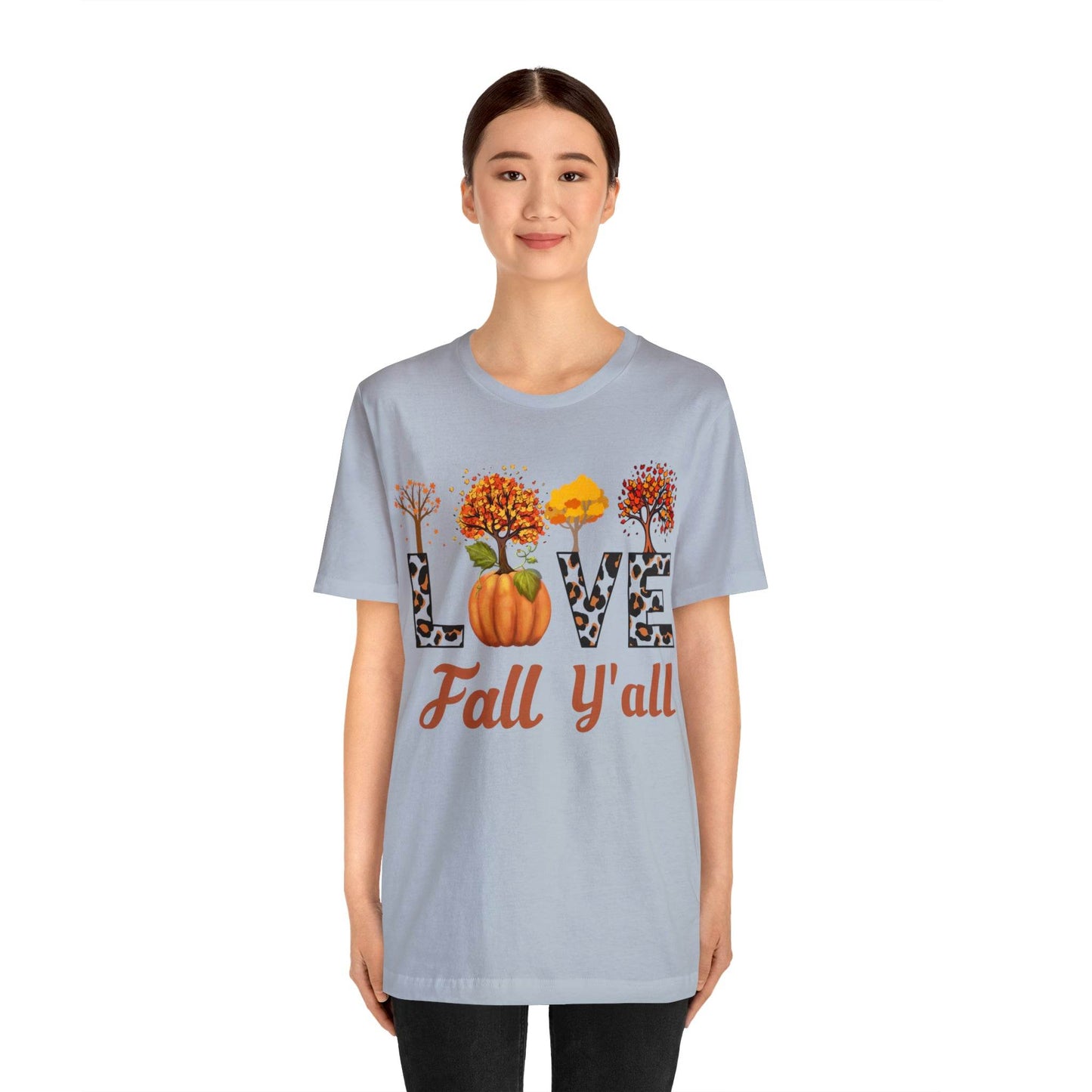 Leopard Print Love Fall Y'all, Fall shirt, Fall lover gift, Nature lover gift. - Giftsmojo