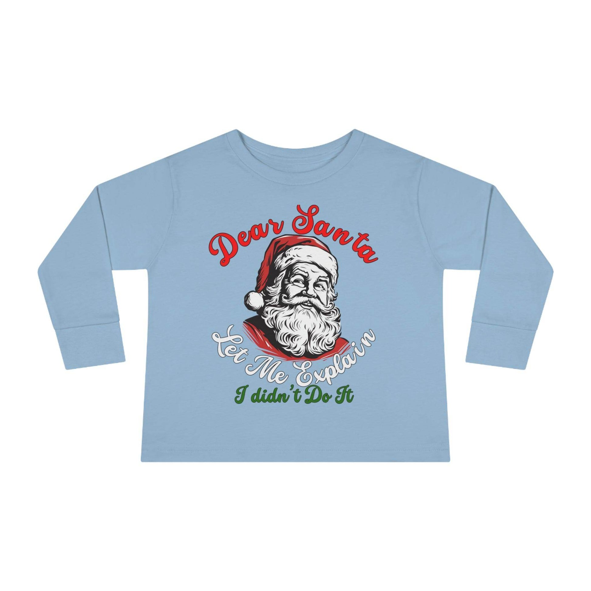 Christmas Shirt for Kids Christmas Outfit for Kids Dear Santa Let Me Explain I Didn't Do It Shirt - Giftsmojo