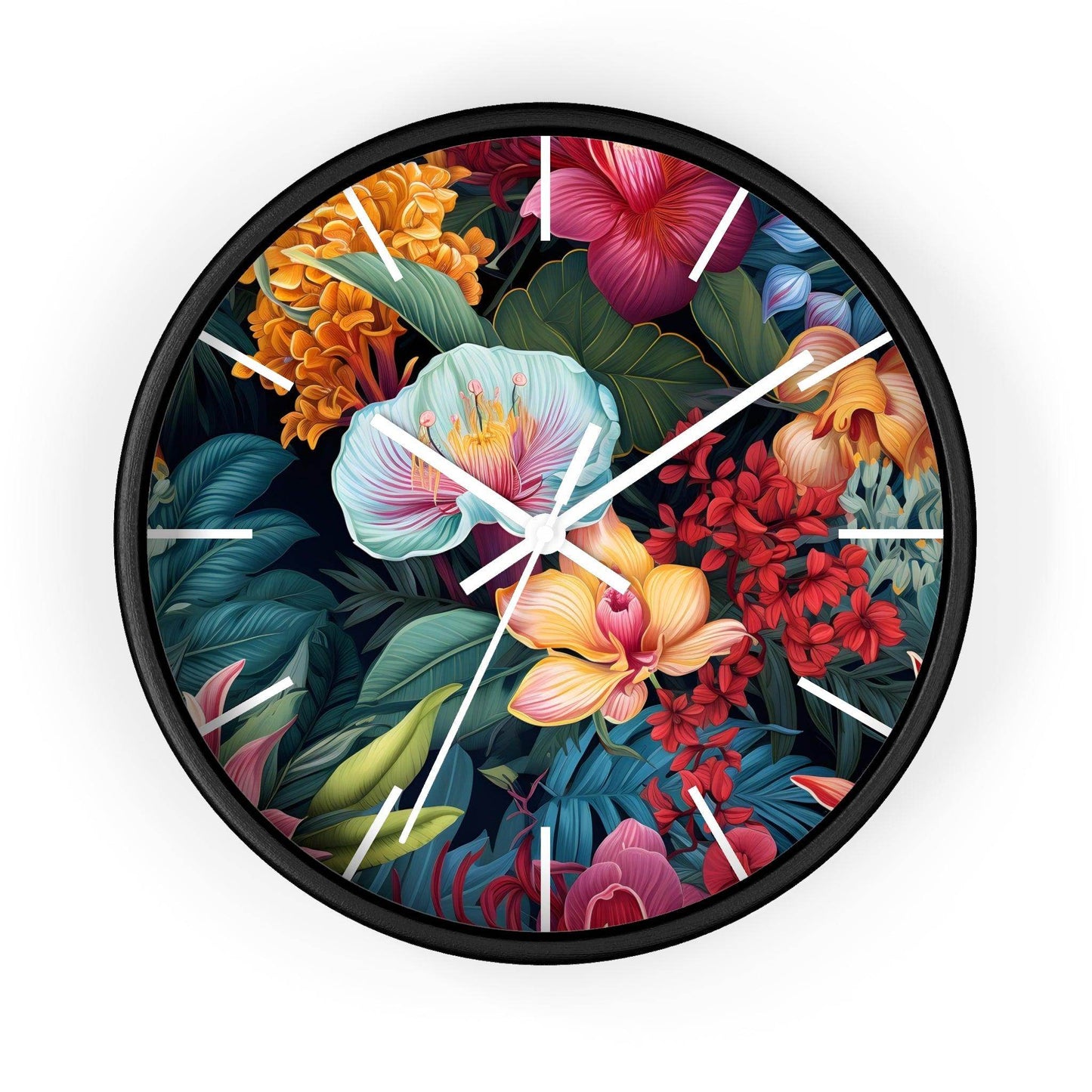 Wild Flower Wall Clock Flower Wall Clocks Home Clock Spring Clock Floral Clock Home Decor - Giftsmojo