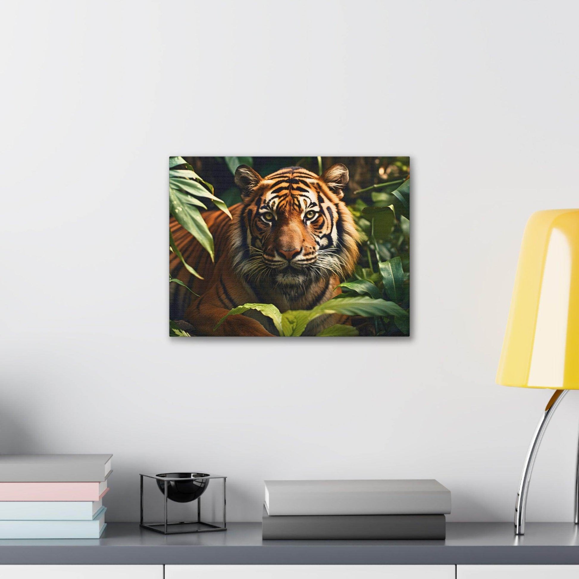 Tiger In Nature Art Canvas Gallery Wraps Tiger Print Large Canvas Art Animal Wall Art minimalist Wall Art Lover Gift - Giftsmojo