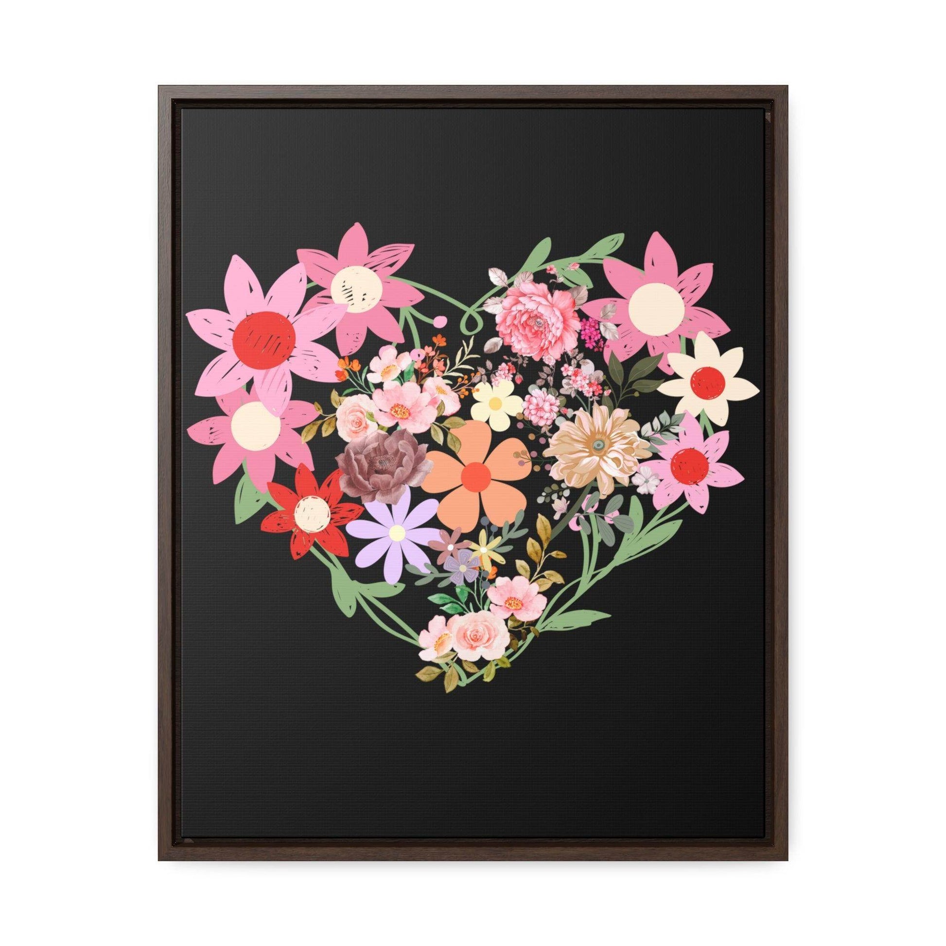 Wild Flower Heart Gallery Canvas Wraps, Home decorations, New house gift, Wall art, Home decor gift, house warming gift, home gifts, - Giftsmojo