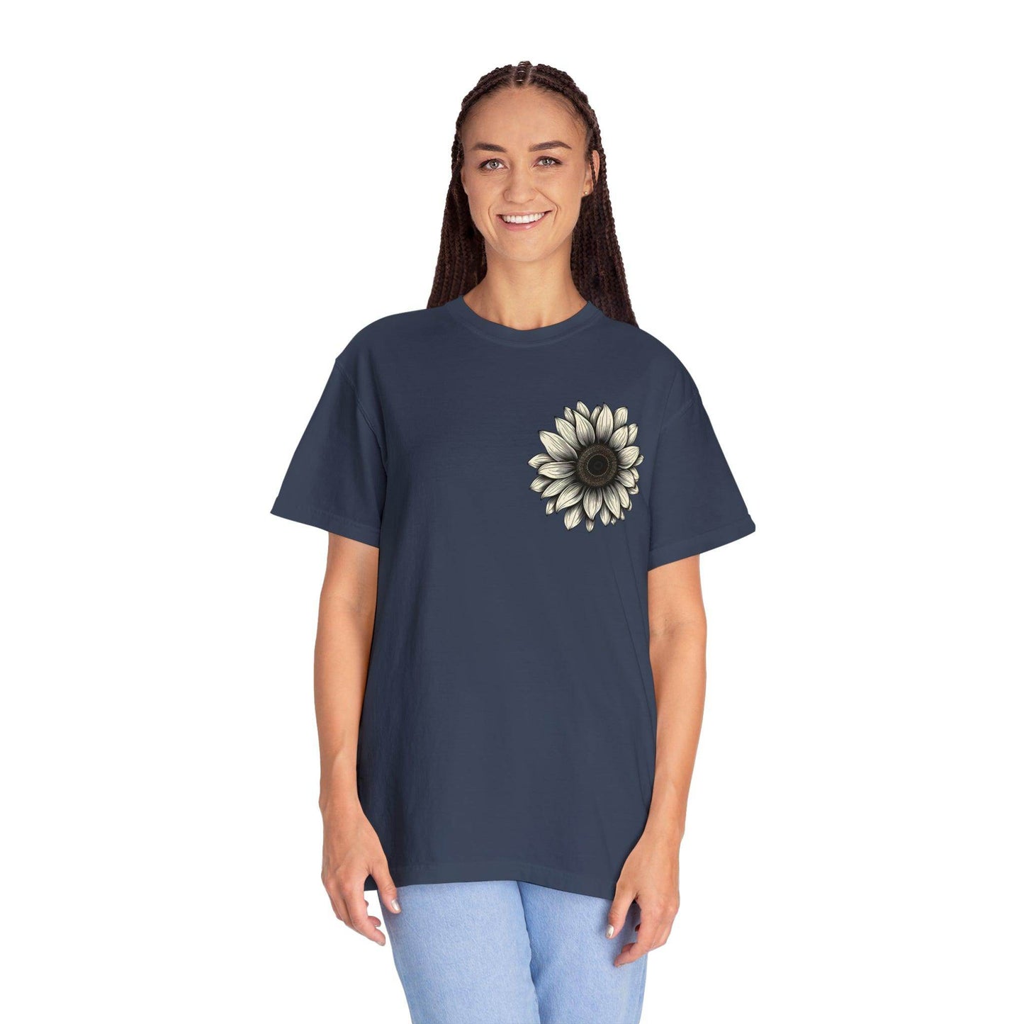 Women Sunflower Shirt Flower Shirt Aesthetic, Floral Graphic Tee Floral Shirt Flower T-shirt, Wild Flower Shirt Gift For Her Wildflower T-shirt - Giftsmojo