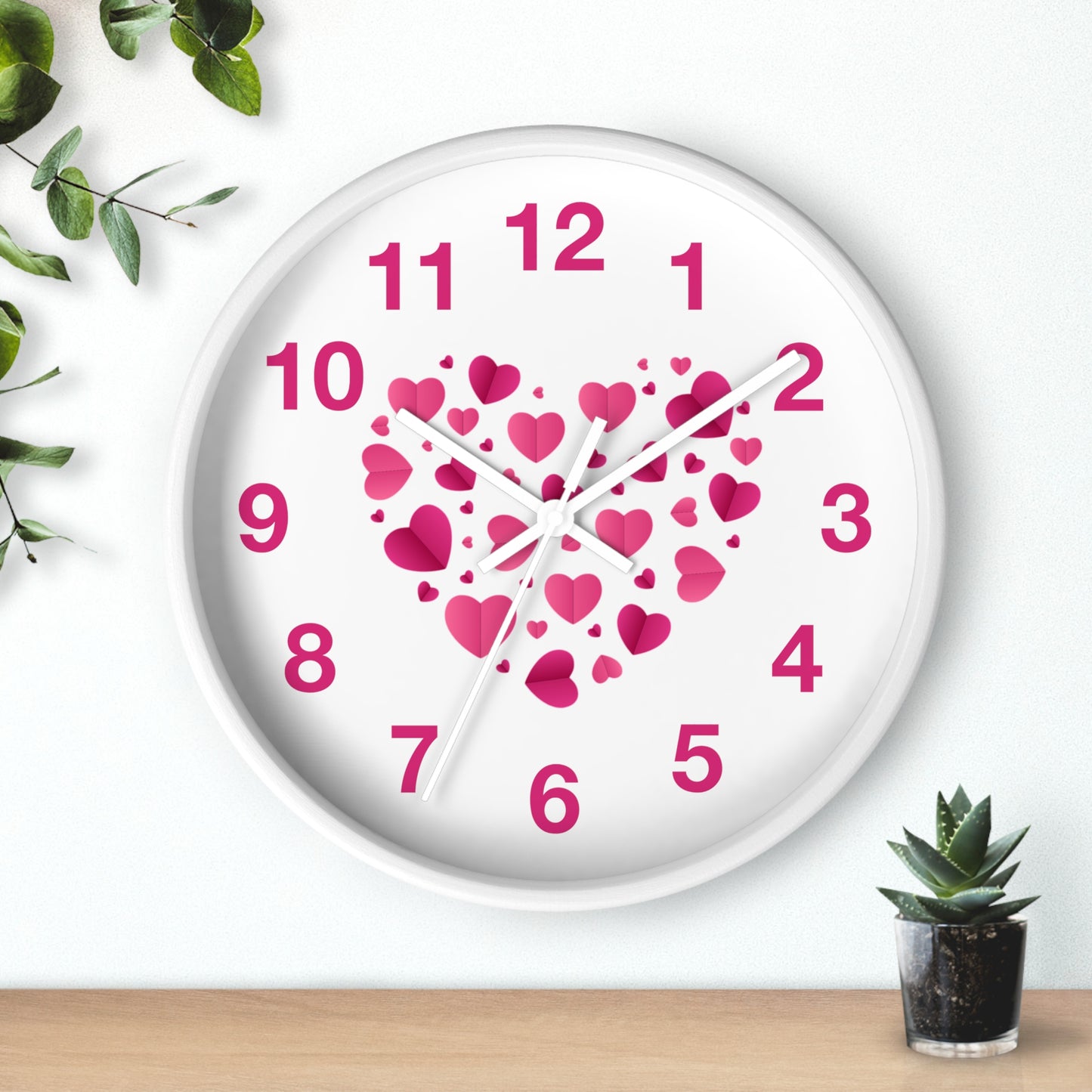 Hearts Wall Clock Love Clock, Romantic Home Decor Valentine's Day Gift Anniversary Gift