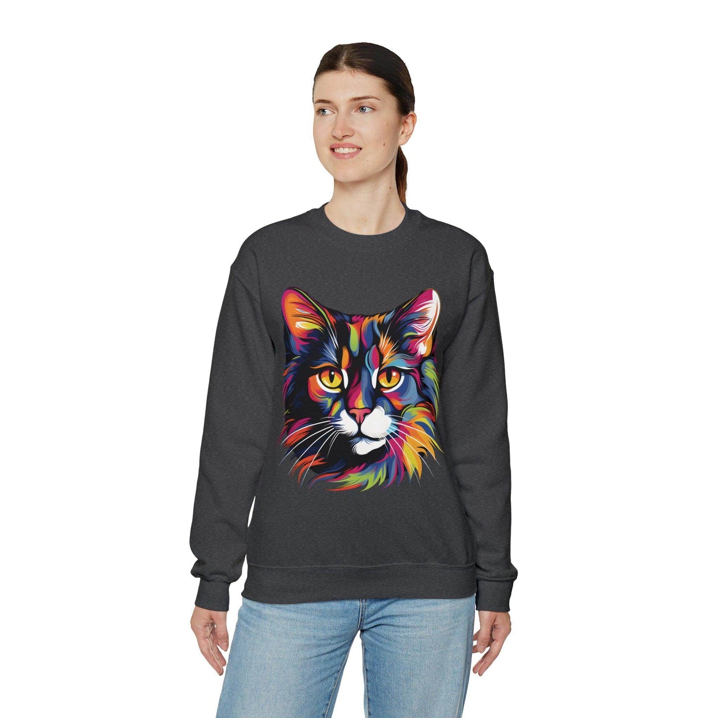 Retro Cat Lover Sweater Animal Lover Gift Cute Cat Mom Gift Cat Lover Gift Vintage Cat Mom Sweatshirt Cat Sweatshirt Cat Crewneck Sweatshirt - Giftsmojo
