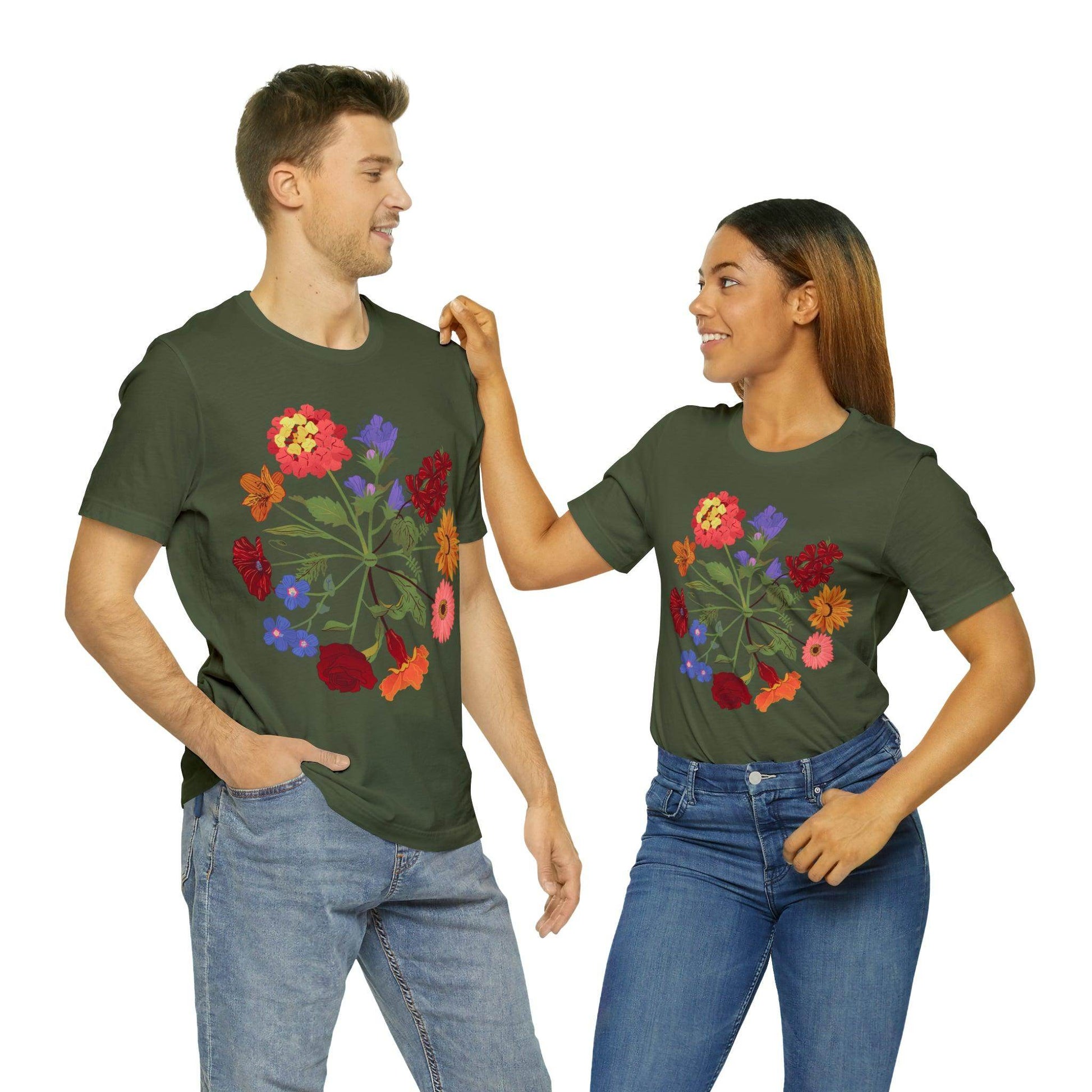 Wildflower Tshirt, Flower Shirt, Types of Flowers Shirt, Floral Tshirt, Gift for Women, Ladies Shirts Best Friend Gift, Plant Mom Nature Tee - Giftsmojo