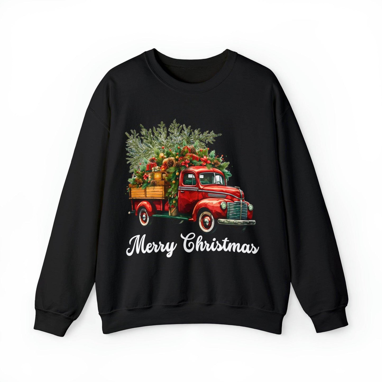 Christmas Tree Truck Sweatshirt Christmas Truck Sweatshirt Christmas Sweater Tree Truck Shirt Christmas Sweatshirt Tree Sweat Pine Tree Pullover - Giftsmojo