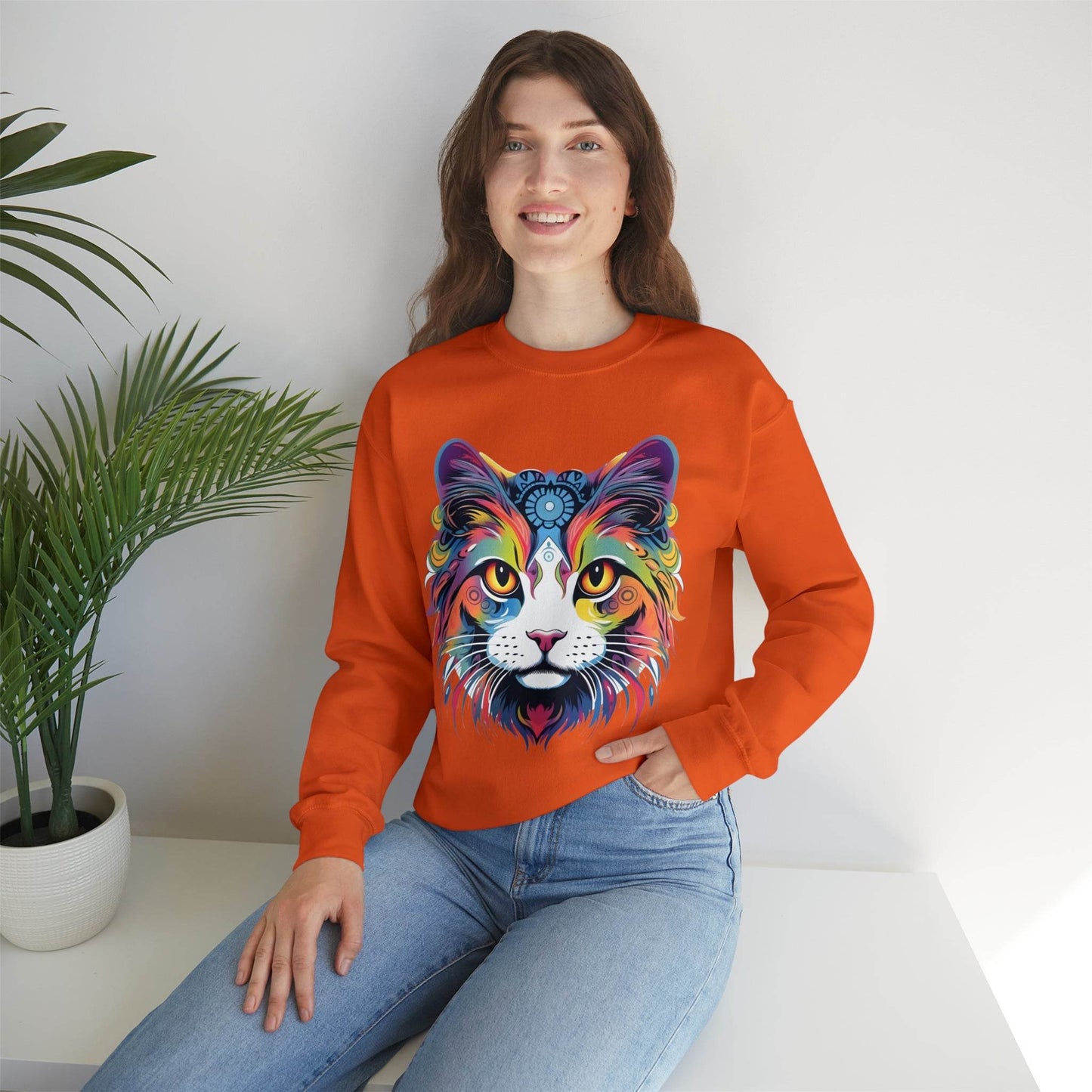 Vintage Cat Lover Sweater Animal Lover Gift Cat Mom Gift Cat Lover Gift Cat Mom Sweatshirt Retro Cat Sweatshirt Cat Crewneck Sweatshirt - Giftsmojo
