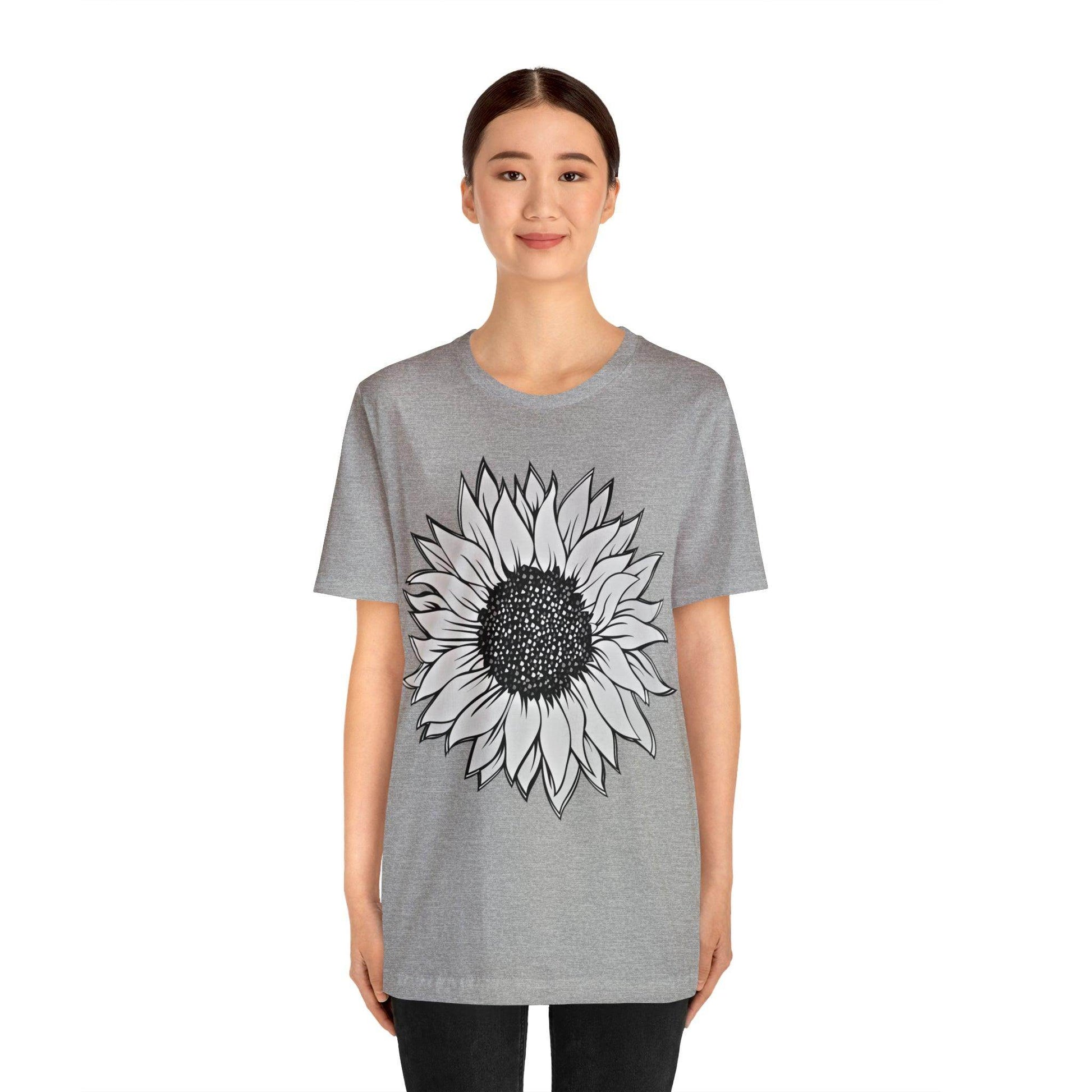 Sunflower Shirt, Floral Tee Shirt, Flower Shirt, Garden Shirt, Womens Fall Summer Shirt Sunshine Tee, Gift for Gardener, Nature love - Giftsmojo