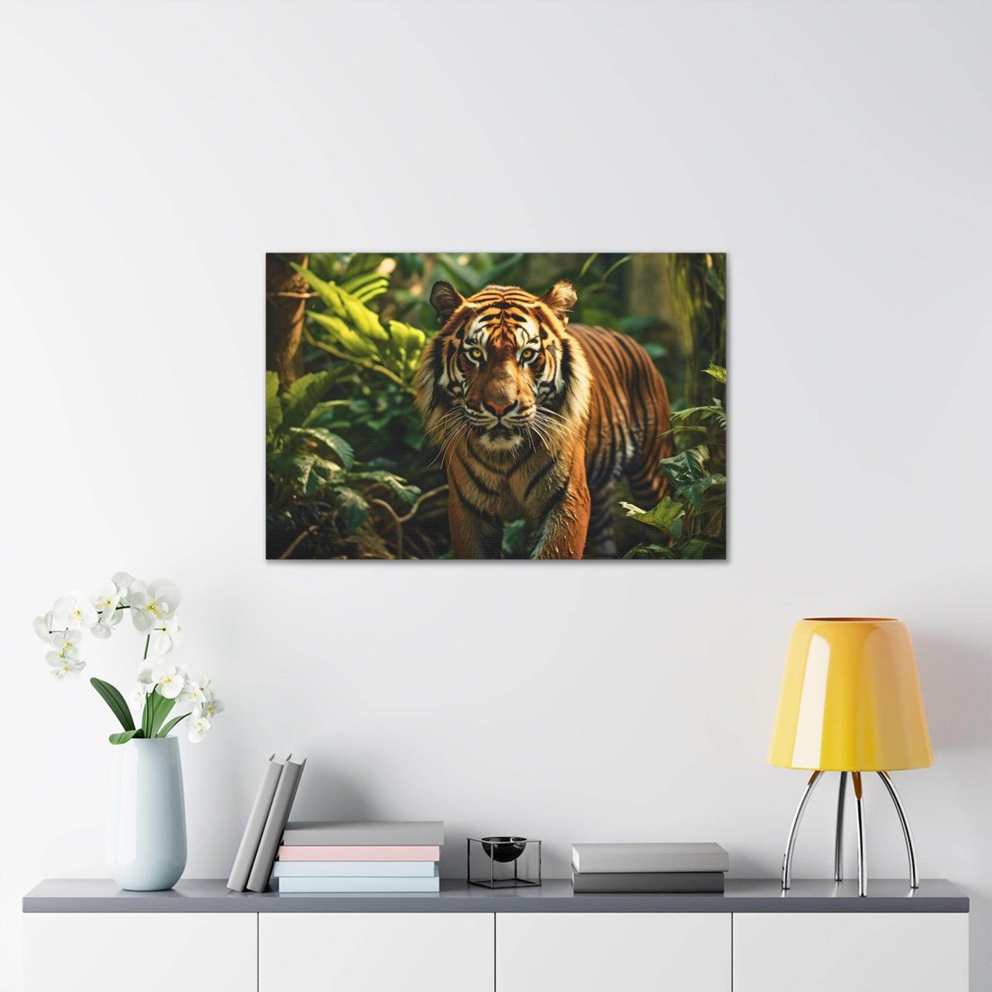 Tiger In Nature Art Canvas Gallery Wraps Tiger Print Large Canvas Art Animal Wall Art minimalist Wall Art Lover Gift - Giftsmojo