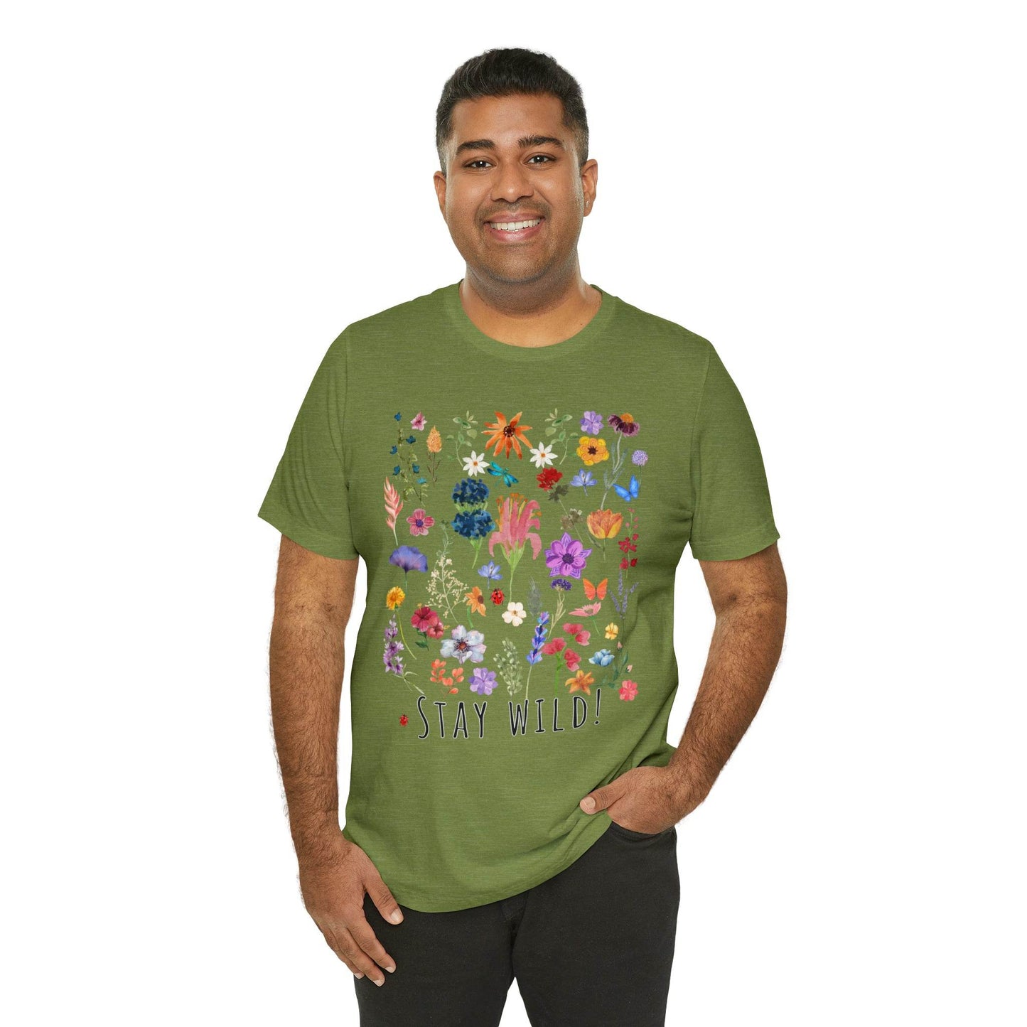 Wildflower Tshirt, Stay Wild Flowers Shirt, Floral Tshirt, Flower Shirt, Gift for Women, Ladies Shirts, Best Friend Gift, Plant Mom shirt - Giftsmojo