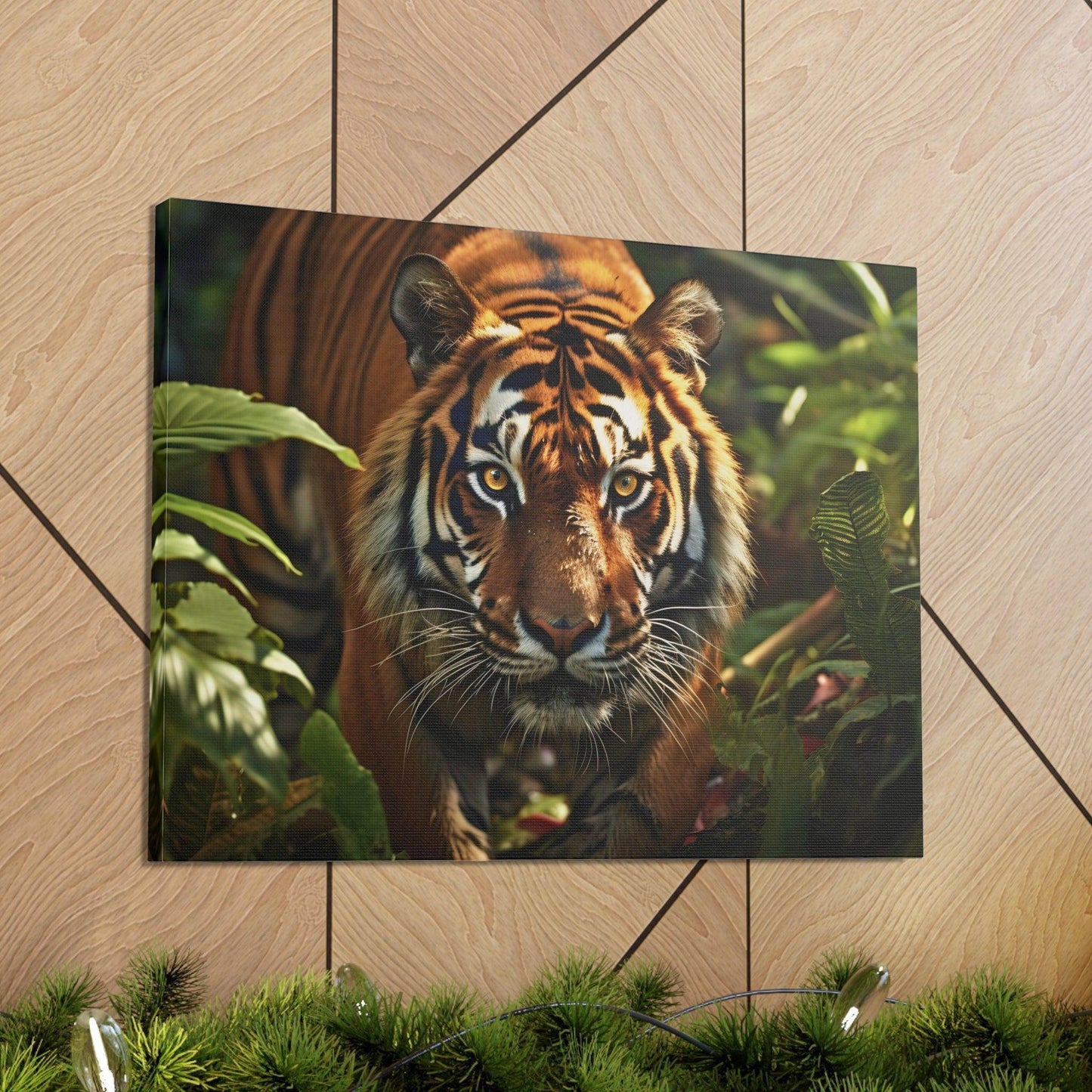 Tiger In Nature Art Canvas Gallery Wraps Tiger Print Large Canvas Art Animal Wall Art minimalist Wall Art Lover Gift - Giftsmojo