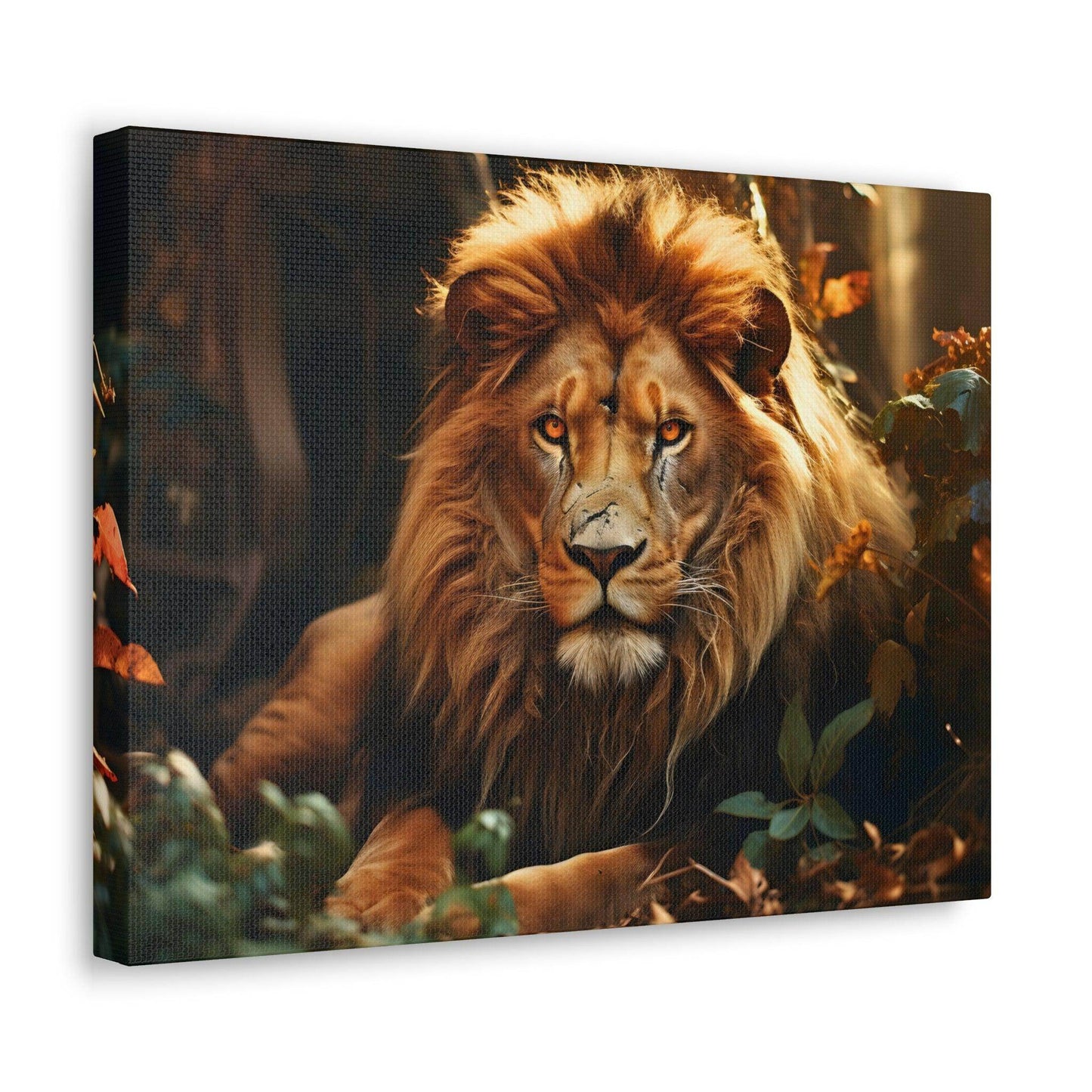 Lion In Nature Art Canvas Gallery Wraps Lion Print Large Canvas Art Animal Wall Art minimalist Wall Art Lover Gift - Giftsmojo