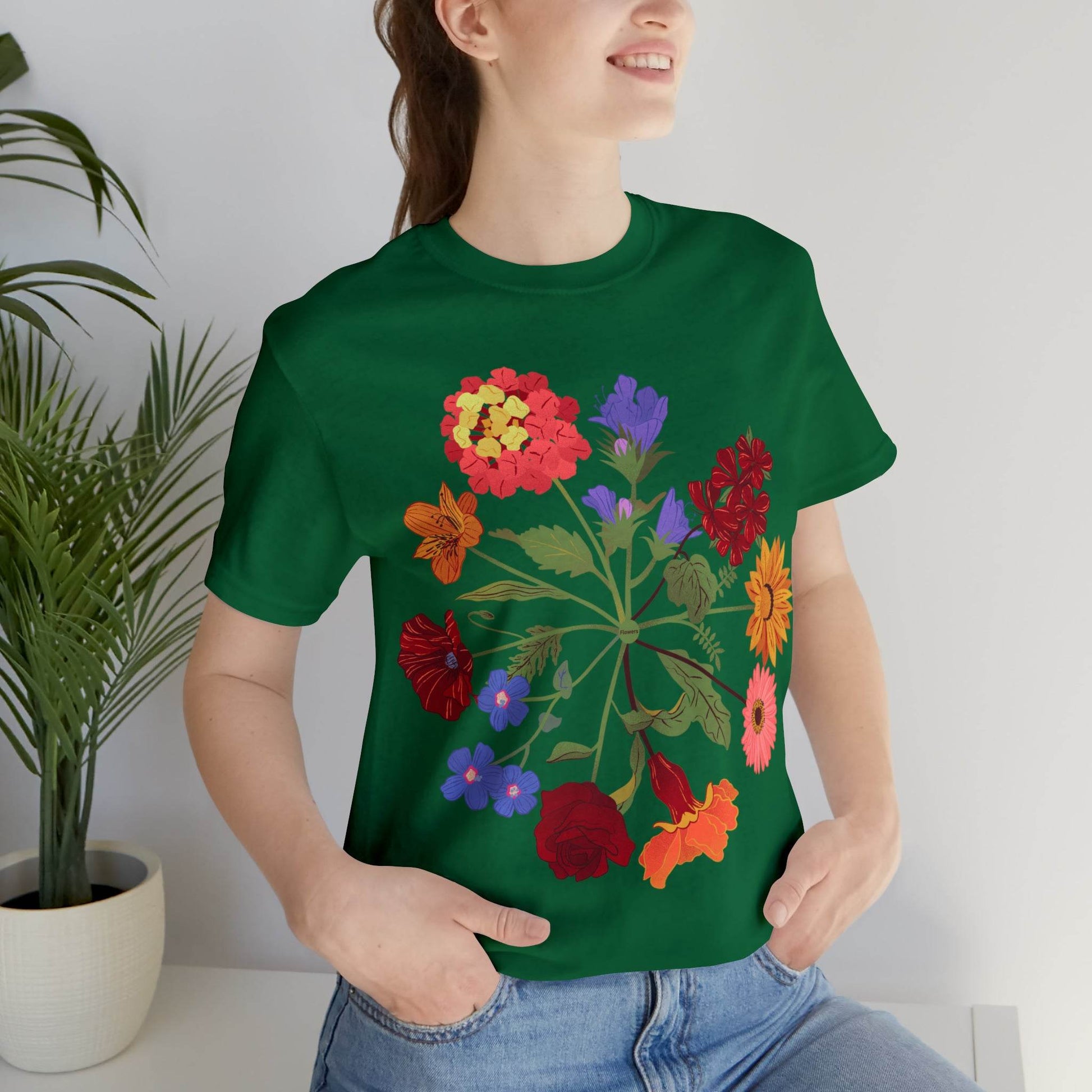 Wildflower Tshirt, Flower Shirt, Types of Flowers Shirt, Floral Tshirt, Gift for Women, Ladies Shirts Best Friend Gift, Plant Mom Nature Tee - Giftsmojo