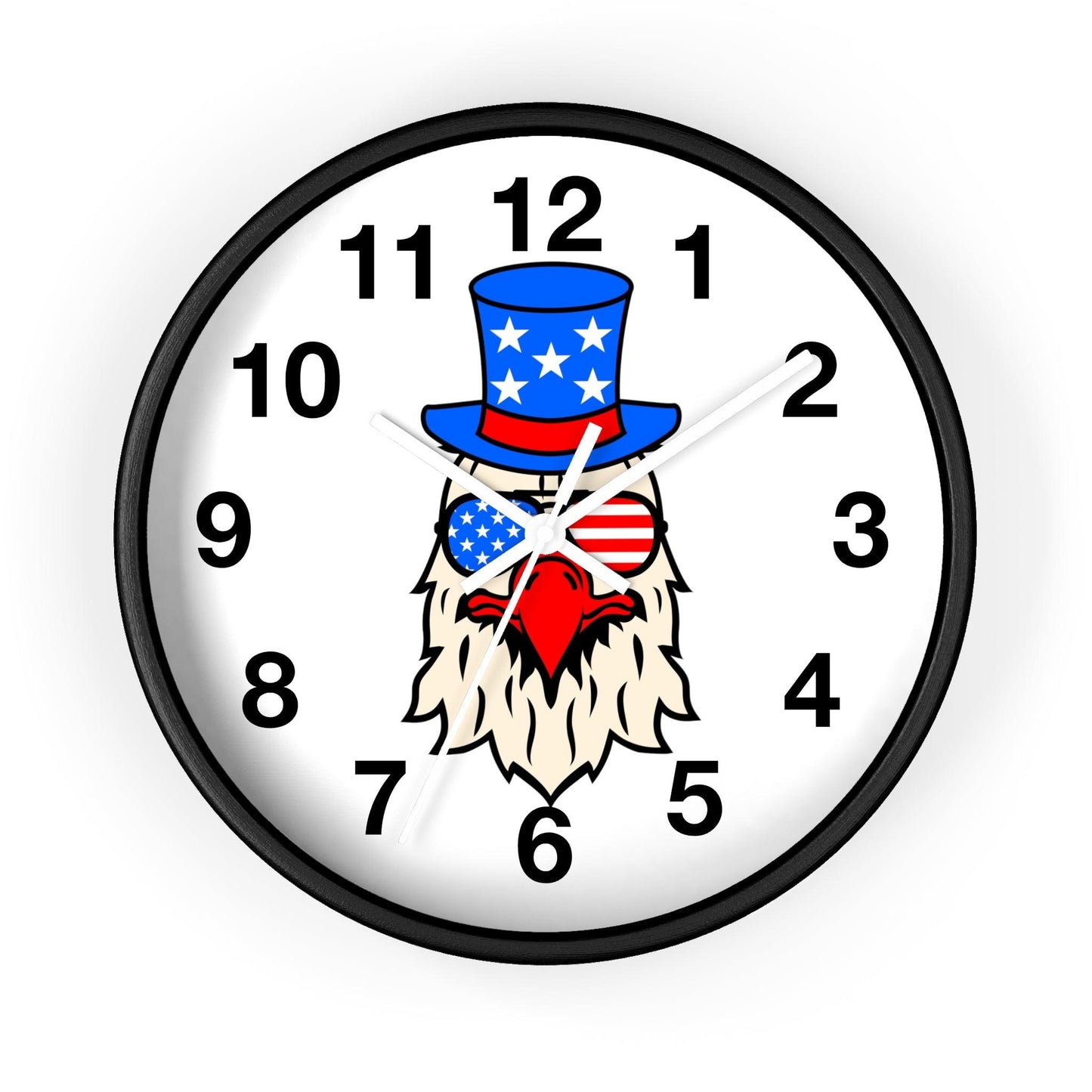 Funny USA Flag Wall Clock, Home decor gift, House Warming gift, New Home Gift, Patriotic gift