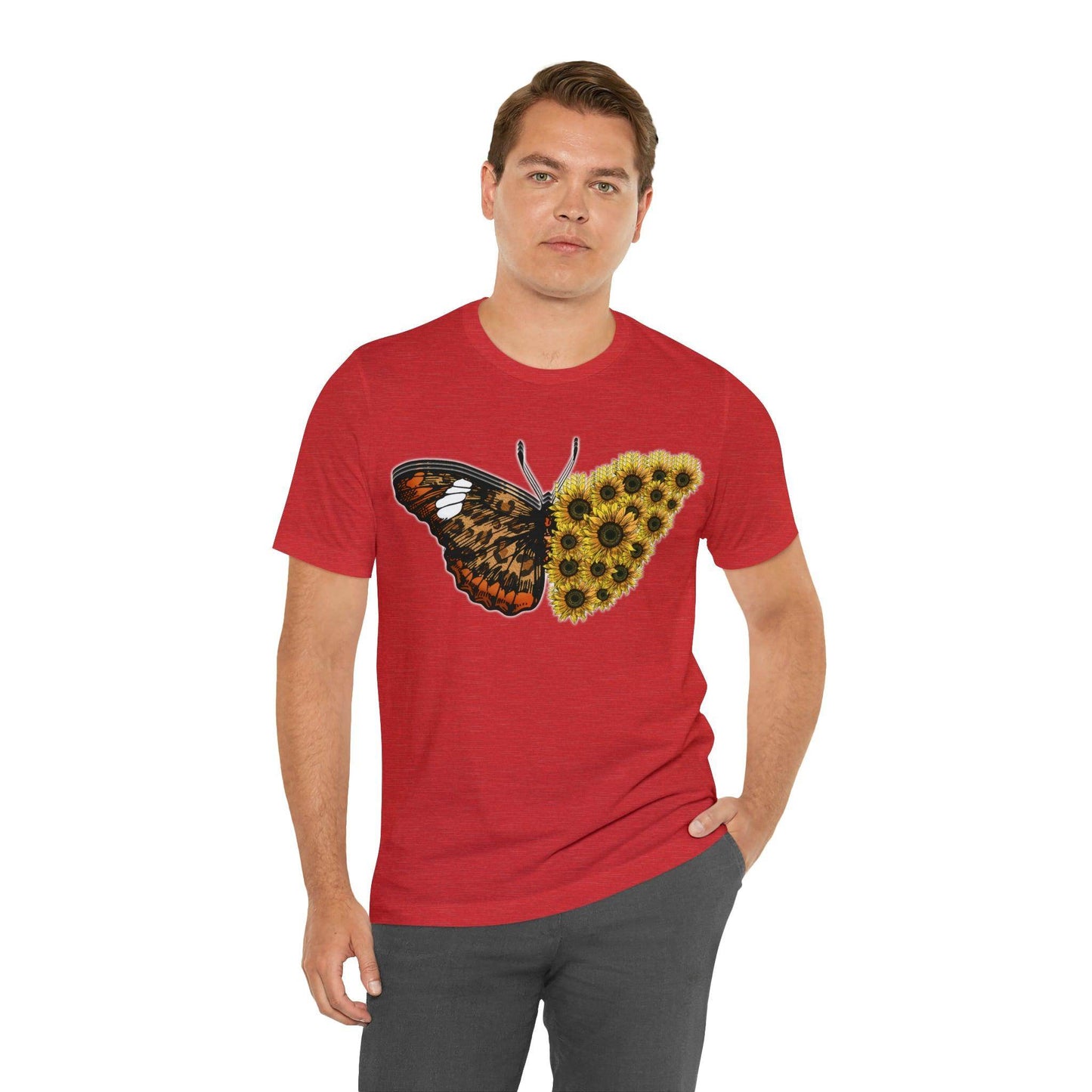 Butterfly Shirt, Sunflower Shirt, Insect Shirt Nature love T shirtFloral Tee Shirt, Flower Shirt, Garden Shirt, Womens Fall Summer shirt - Giftsmojo