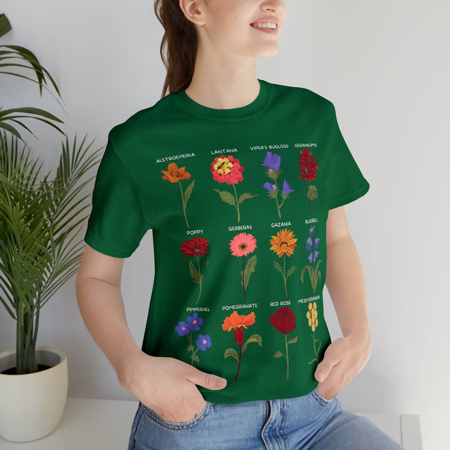 Wildflower Tshirt, Flower Shirt, Types of Flowers Shirt, Floral Tshirt, Gift for Women, Ladies Shirts Best Friend Gift, Plant Mom Nature Tee - Giftsmojo