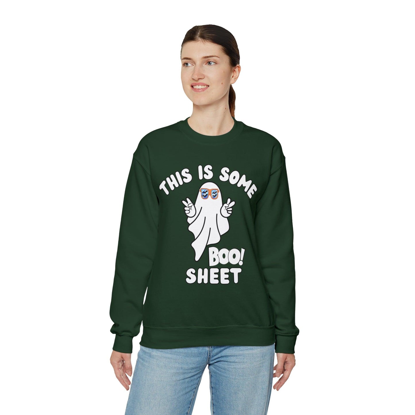 This Is Some Boo Sheet Ghost Sweatshirt Cute Ghost Sweatshirt Boo Ghost Sweatshirt Gift Shirt Funny Halloween Shirt Spooky Season Shirt