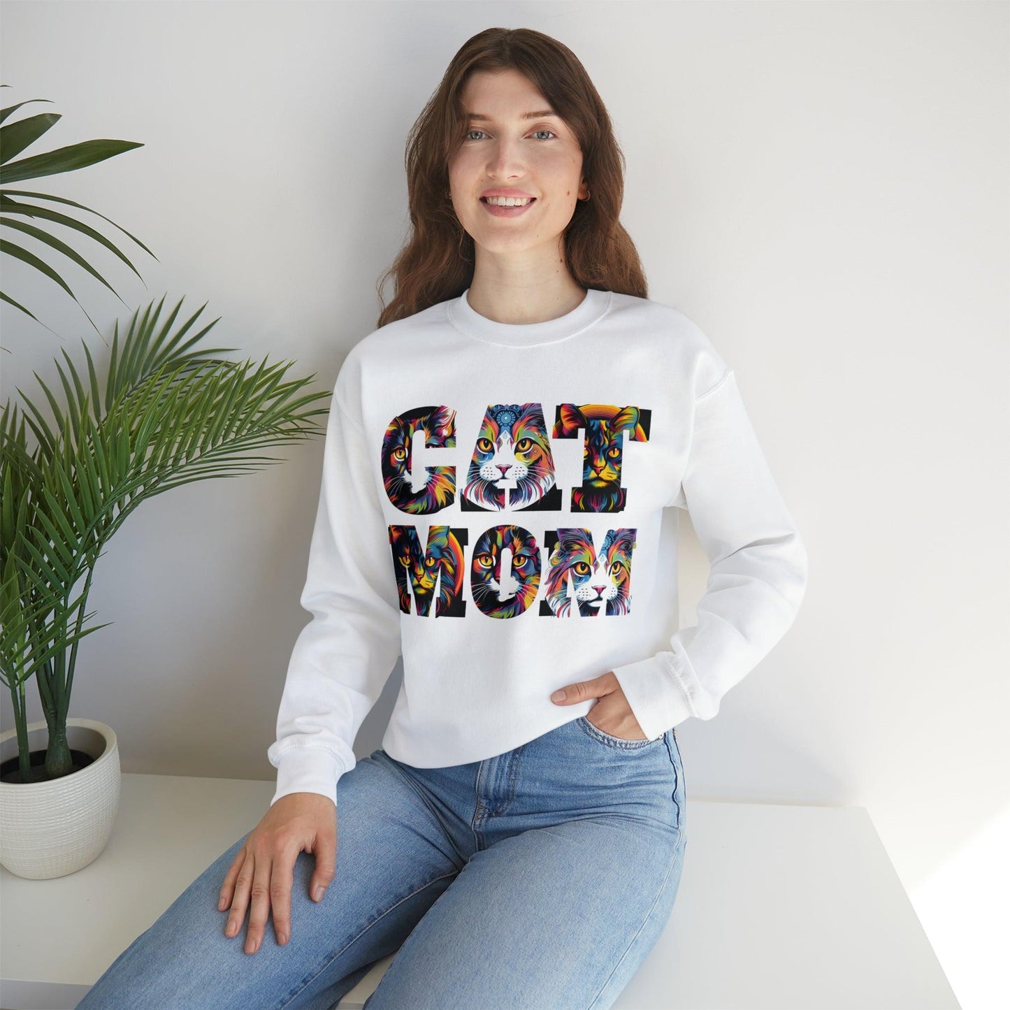 Vintage Cat Sweatshirt Cat Mom Sweatshirt Cat Crewneck Sweatshirt Cat Mom Gift Cat Lover Gift Animal Lover Cat Mama Shirt Cat Lover Sweater