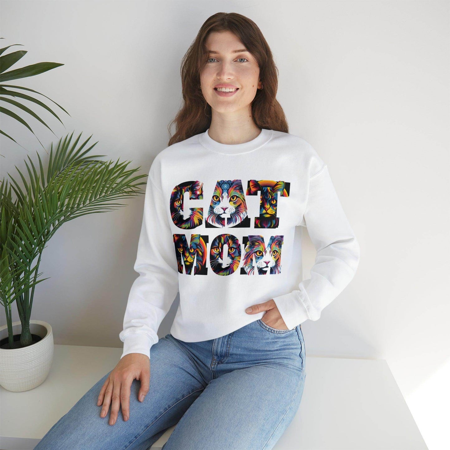 Vintage Cat Sweatshirt Cat Mom Sweatshirt Cat Crewneck Sweatshirt Cat Mom Gift Cat Lover Gift Animal Lover Cat Mama Shirt Cat Lover Sweater - Giftsmojo