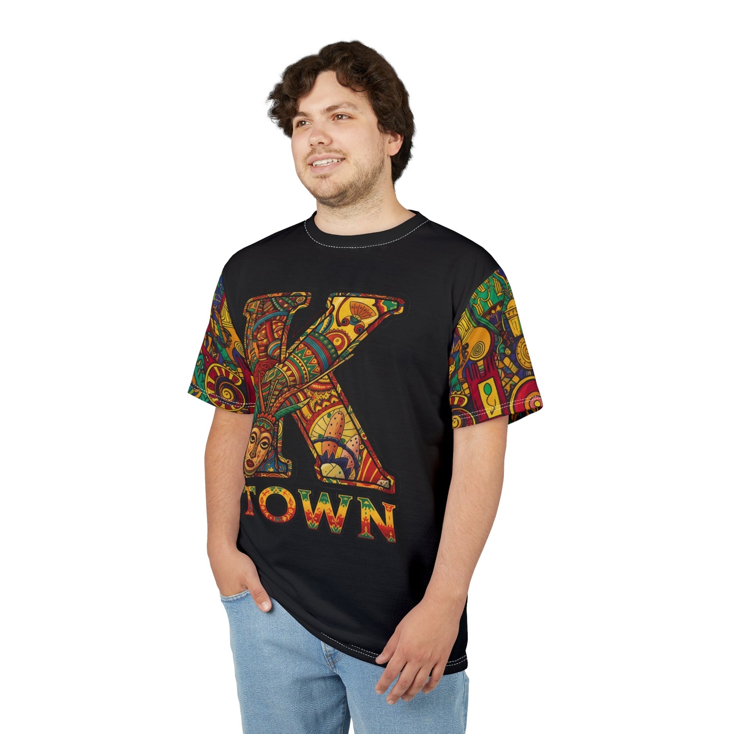 K Town-Shirt, Colorful K Town Unisex Cut & Sew Tee, Custom Kumba Shirt