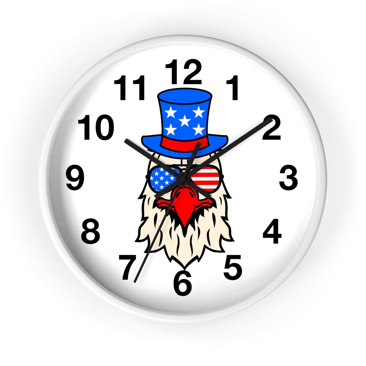 Funny USA Flag Wall Clock, Home decor gift, House Warming gift, New Home Gift, Patriotic gift