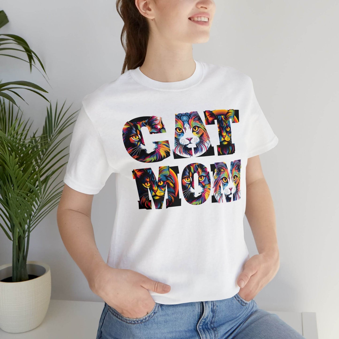 Vintage Cat Shirt Cat Mom Tshirt Animal Lover Gift Cat T Shirt Retro Cat Mom Gift Cat Lover Gift - Cat Lover Shirt Trendy Shirt for Cat Mom - Giftsmojo