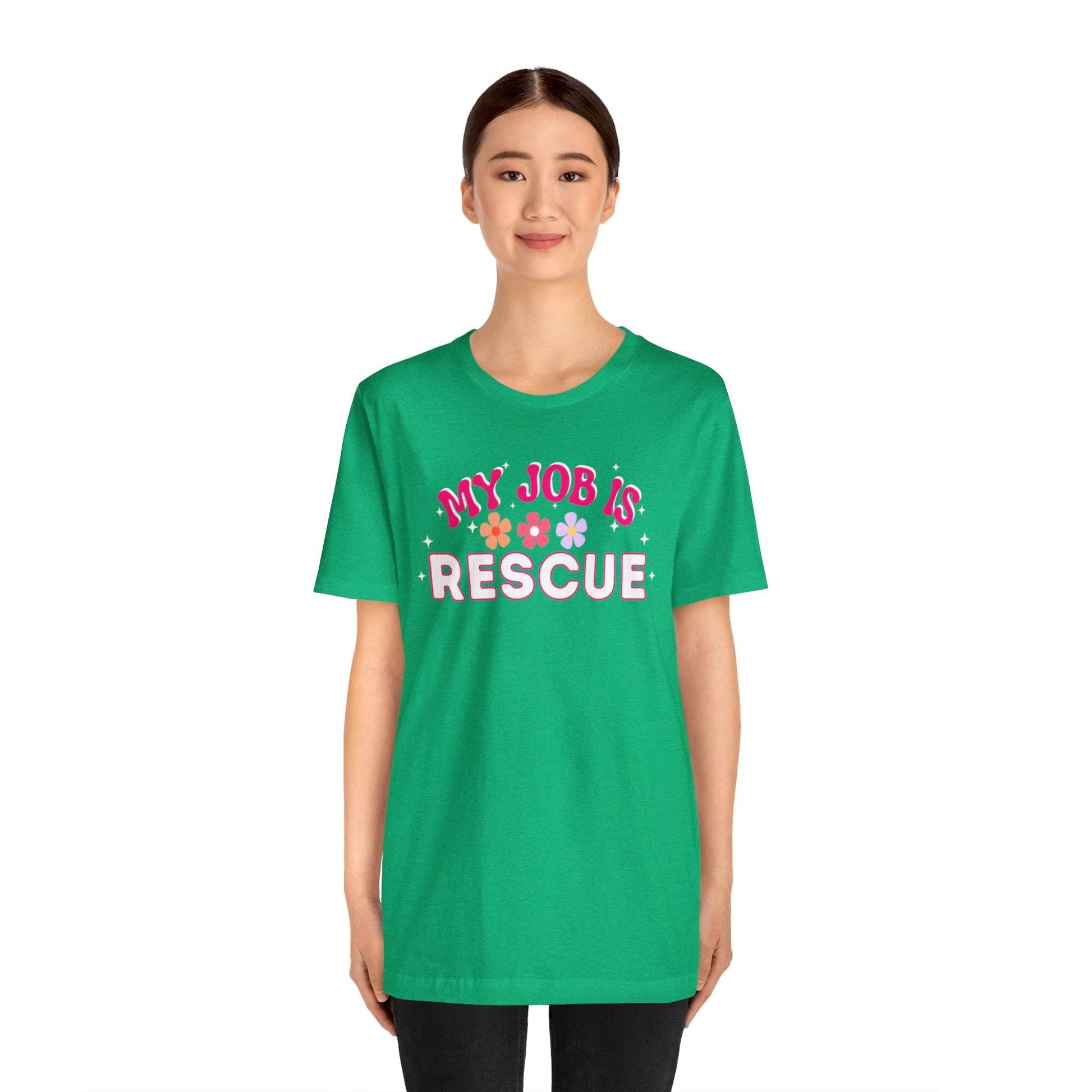 My Job is Rescue Shirt Firefighter Shirt Coast Guard Shirt Paramedic, Lifeguard, - Giftsmojo