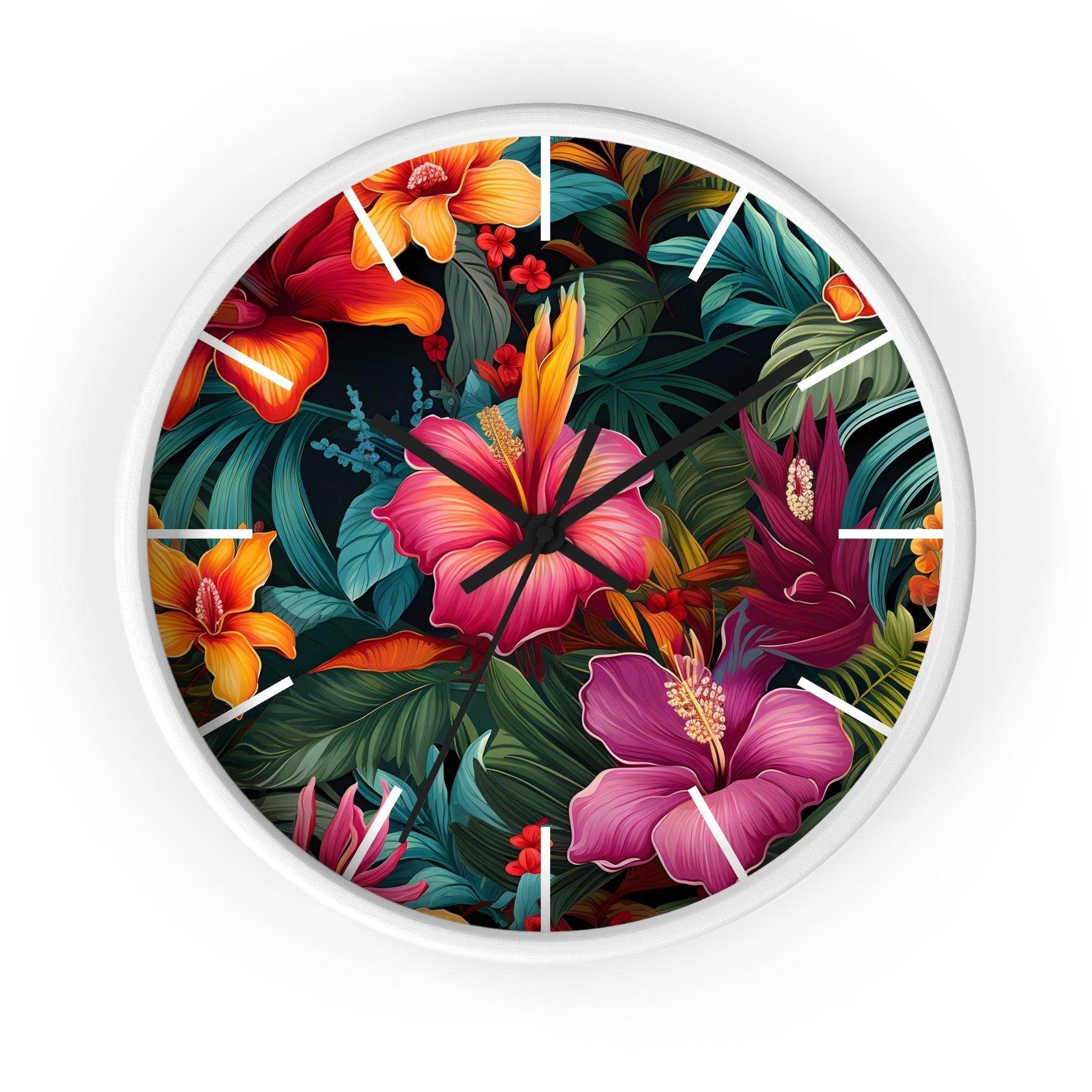 Wild Flower Wall Clock Flower Wall Clocks Home Clock Spring Clock Floral Clock Home Decor - Giftsmojo