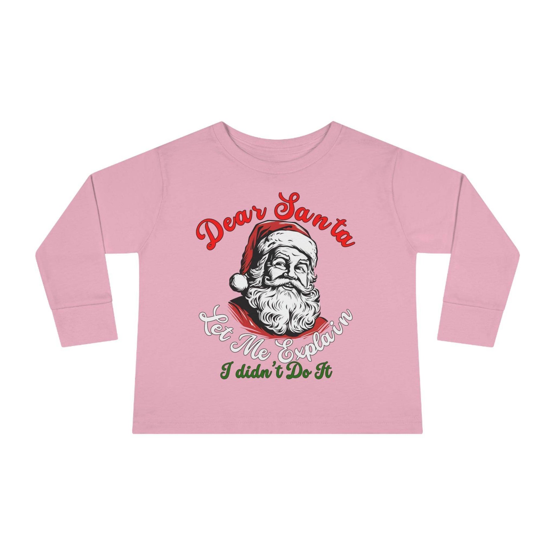 Christmas Shirt for Kids Christmas Outfit for Kids Dear Santa Let Me Explain I Didn't Do It Shirt - Giftsmojo