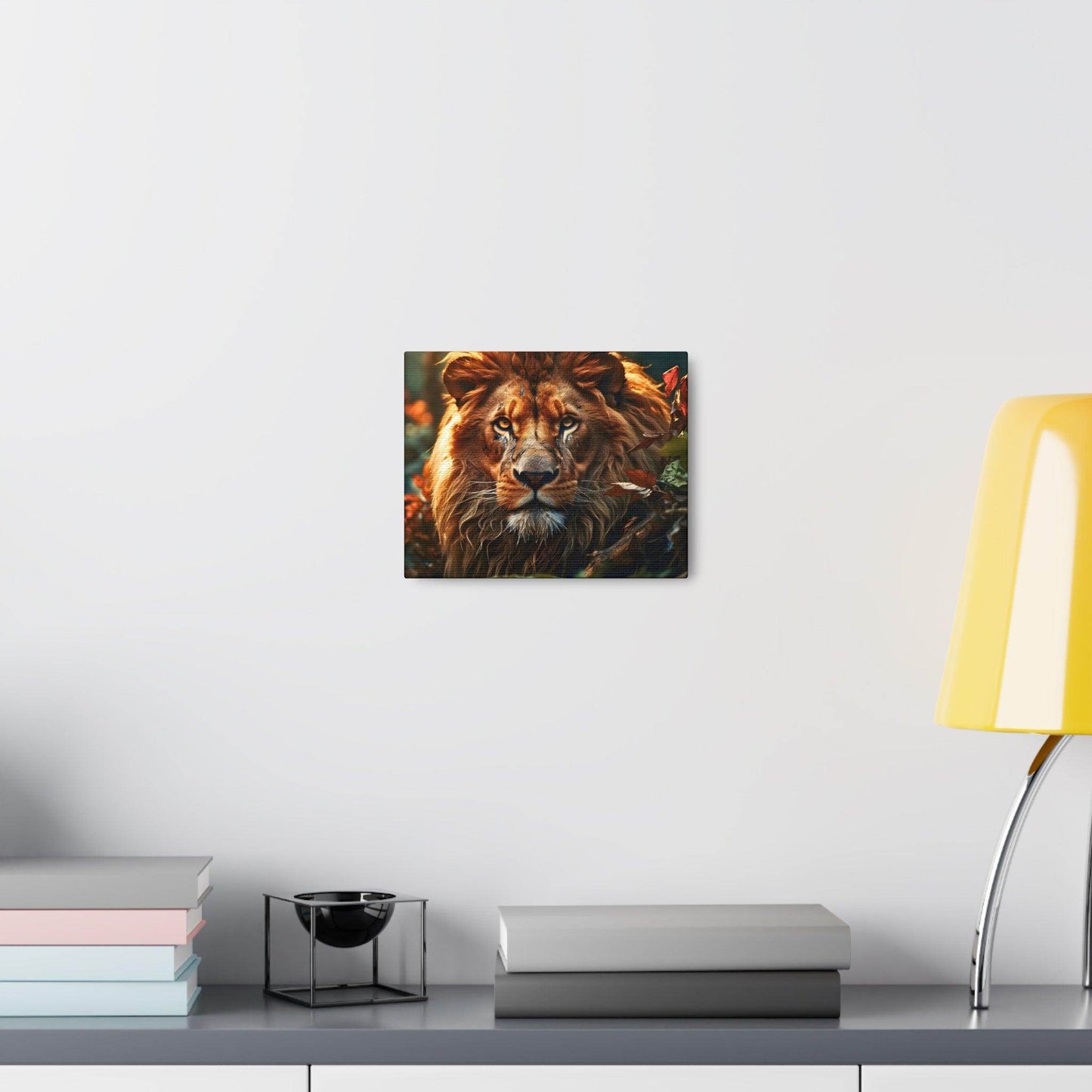 Lion In Nature Art Canvas Gallery Wraps Lion Print Large Canvas Art Animal Wall Art minimalist Wall Art Lover Gift - Giftsmojo
