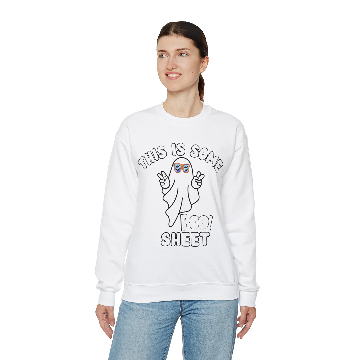 This Is Some Boo Sheet Ghost Sweatshirt Cute Ghost Sweatshirt Boo Ghost Sweatshirt Gift Shirt Funny Halloween Shirt Spooky Season Shirt