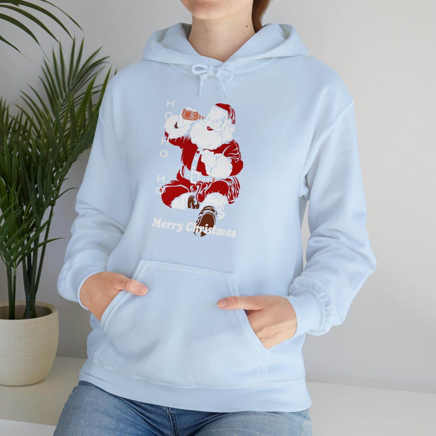 Ho HO Ho Merry Christmas Unisex Heavy Blend Hooded Sweatshirt Christmas Shirt Hoodie - Giftsmojo