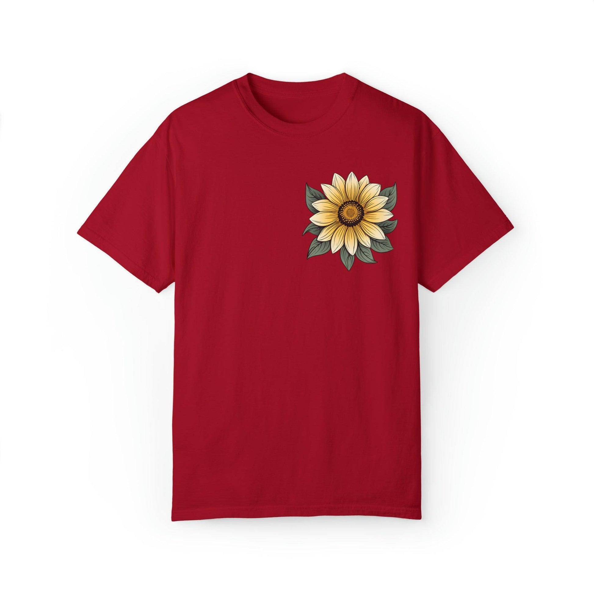 Sunflower Shirt Women Flower Shirt Aesthetic, Floral Graphic Tee Floral Shirt Flower T-shirt, Wild Flower Shirt Gift For Her Wildflower T-shirt - Giftsmojo