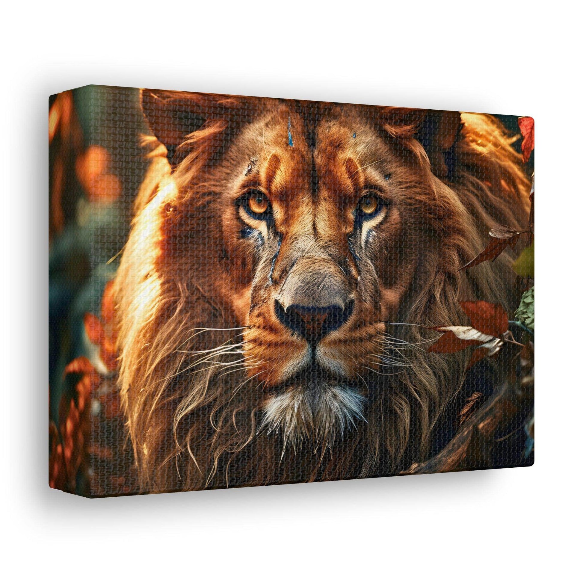 Lion In Nature Art Canvas Gallery Wraps Lion Print Large Canvas Art Animal Wall Art minimalist Wall Art Lover Gift - Giftsmojo