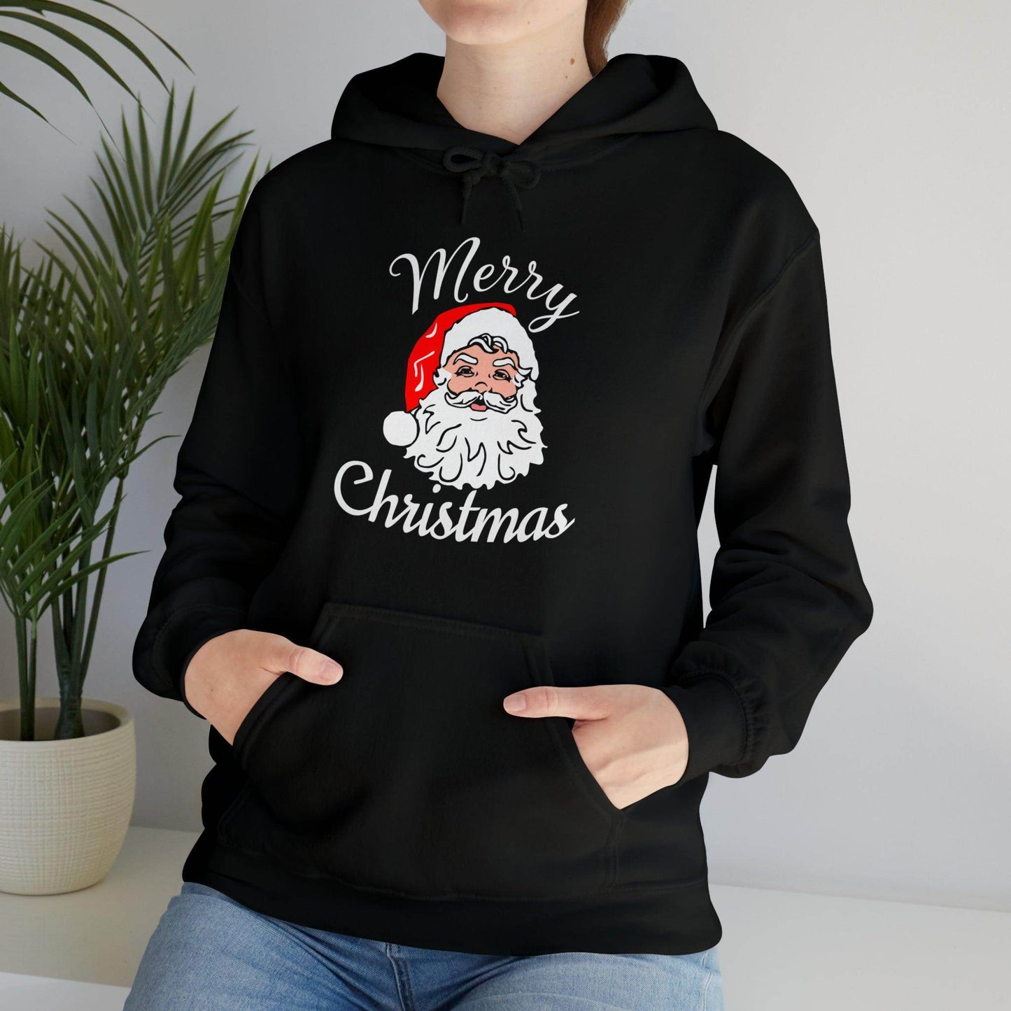 Santa Hoodie, Merry Christmas Hooded Sweatshirt, Christmas Shirt, Christmas Gift - Giftsmojo