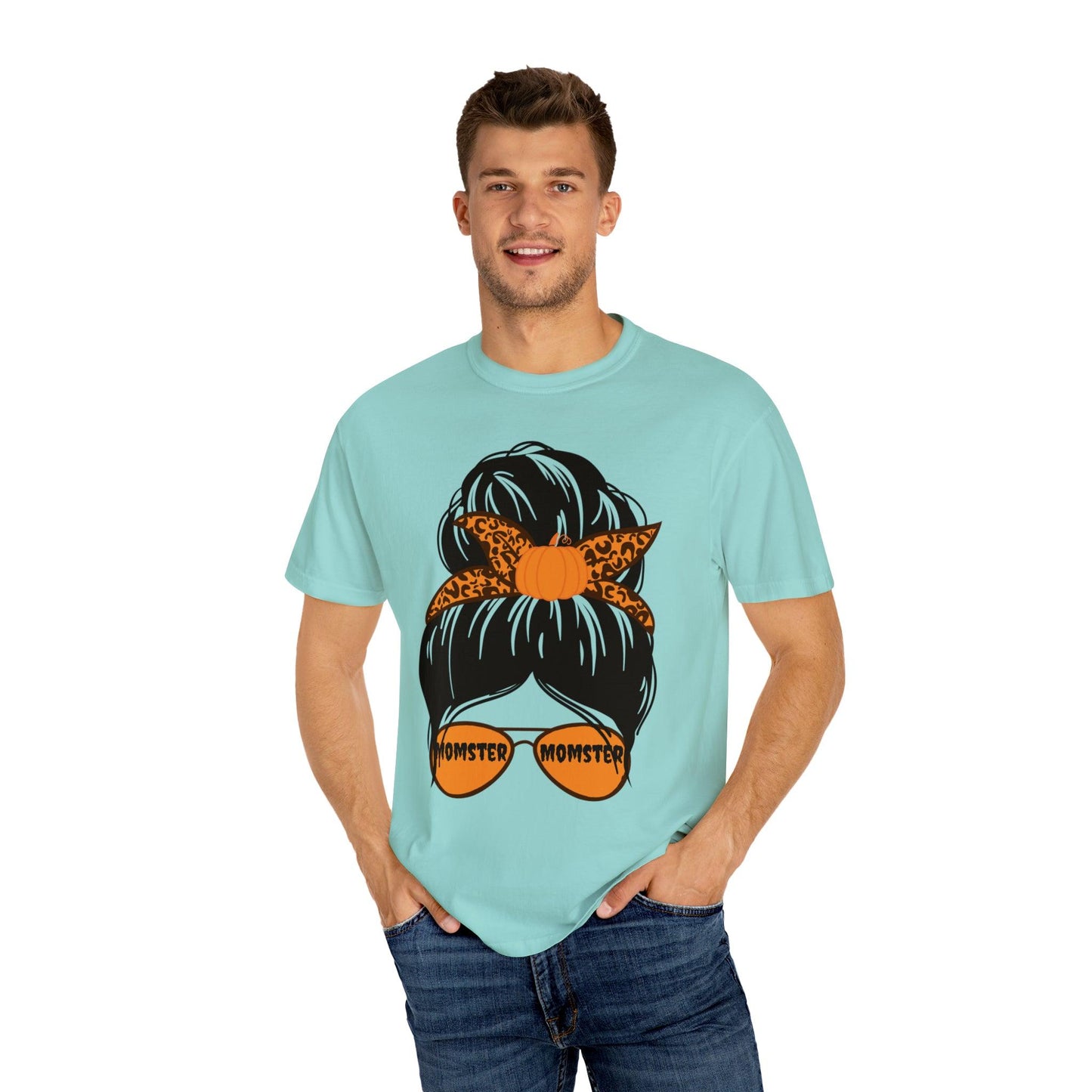 Leopard Print Retro Halloween Tshirt, Momster Shirt, Vintage Shirt Halloween Shirt Comfort color - Giftsmojo
