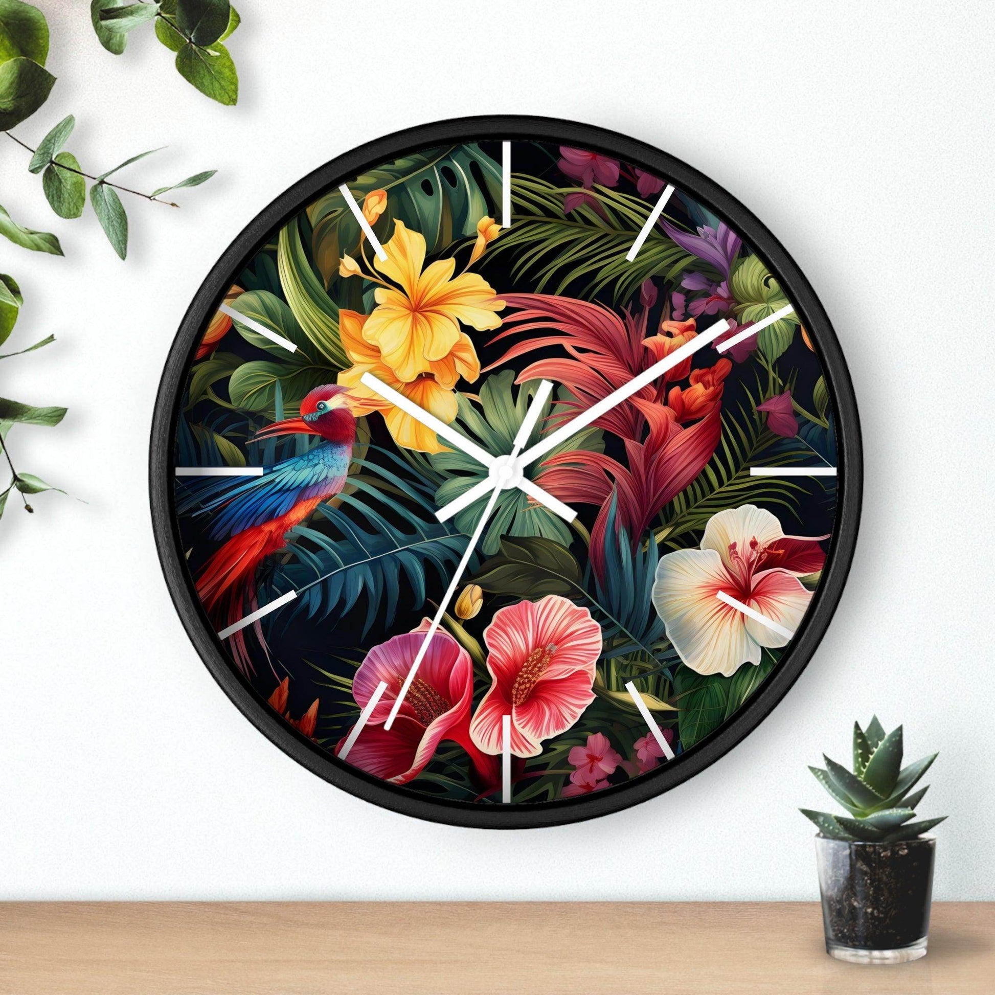 Wild Flower Wall Clock Flower Wall Clocks Home Clock Spring Clock Floral Clock Home Decor - Giftsmojo