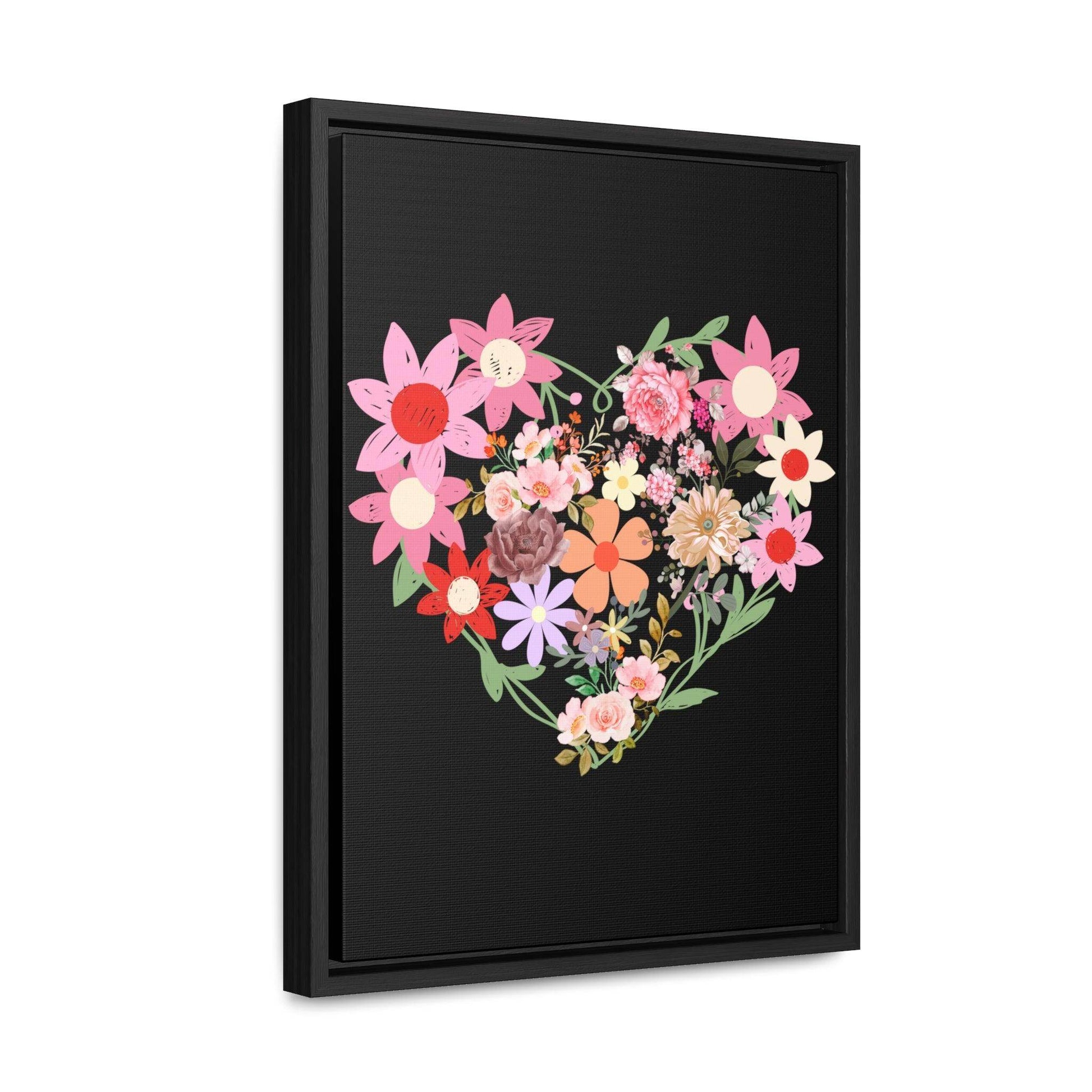 Wild Flower Heart Gallery Canvas Wraps, Home decorations, New house gift, Wall art, Home decor gift, house warming gift, home gifts, - Giftsmojo