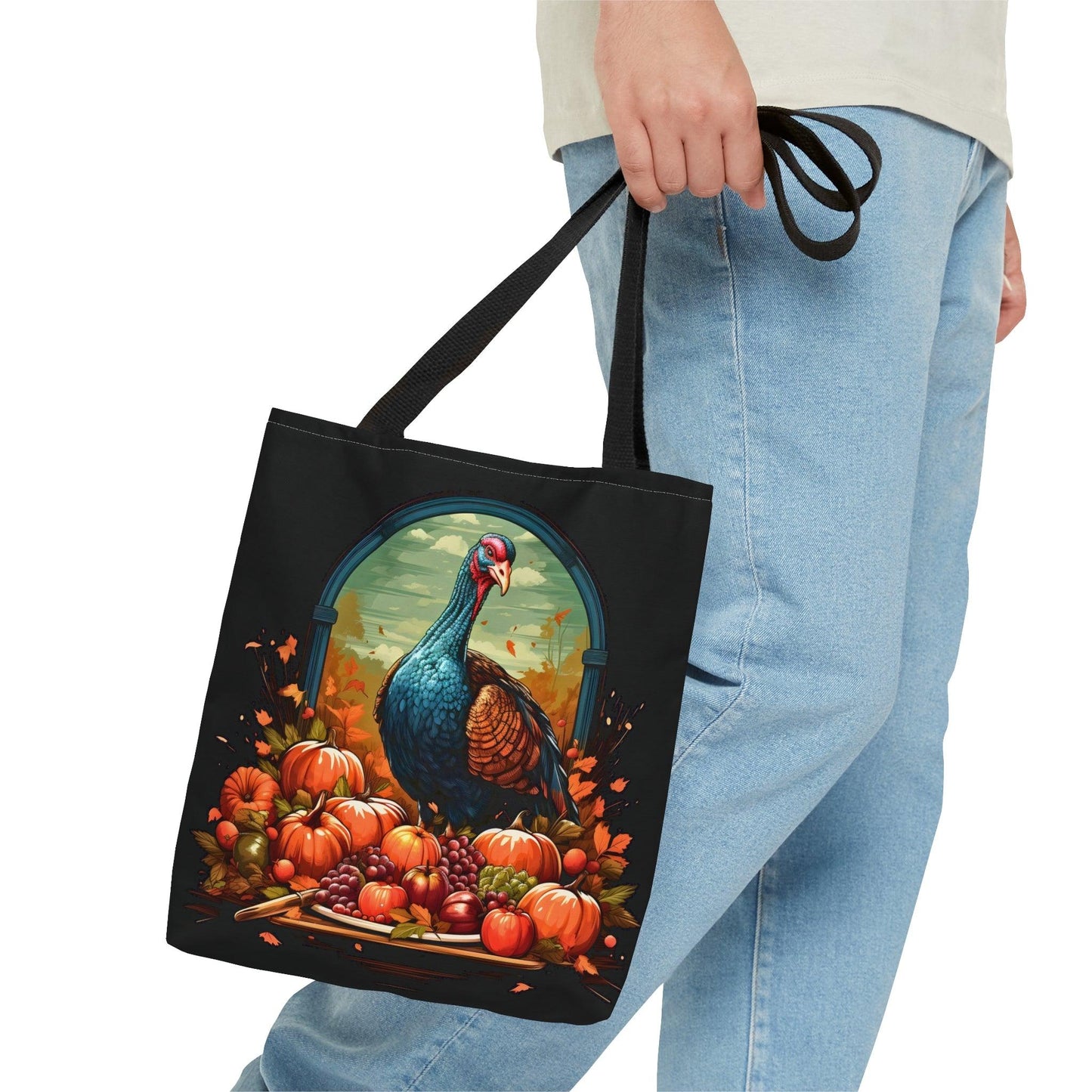 Happy Thanksgiving Bag Fall Bag Turkey Bag Pumpkin Tote Bag Cute Market Bag - Aesthetic Bag, Thanksgiving Gift, Mom Bag Canvas Bag