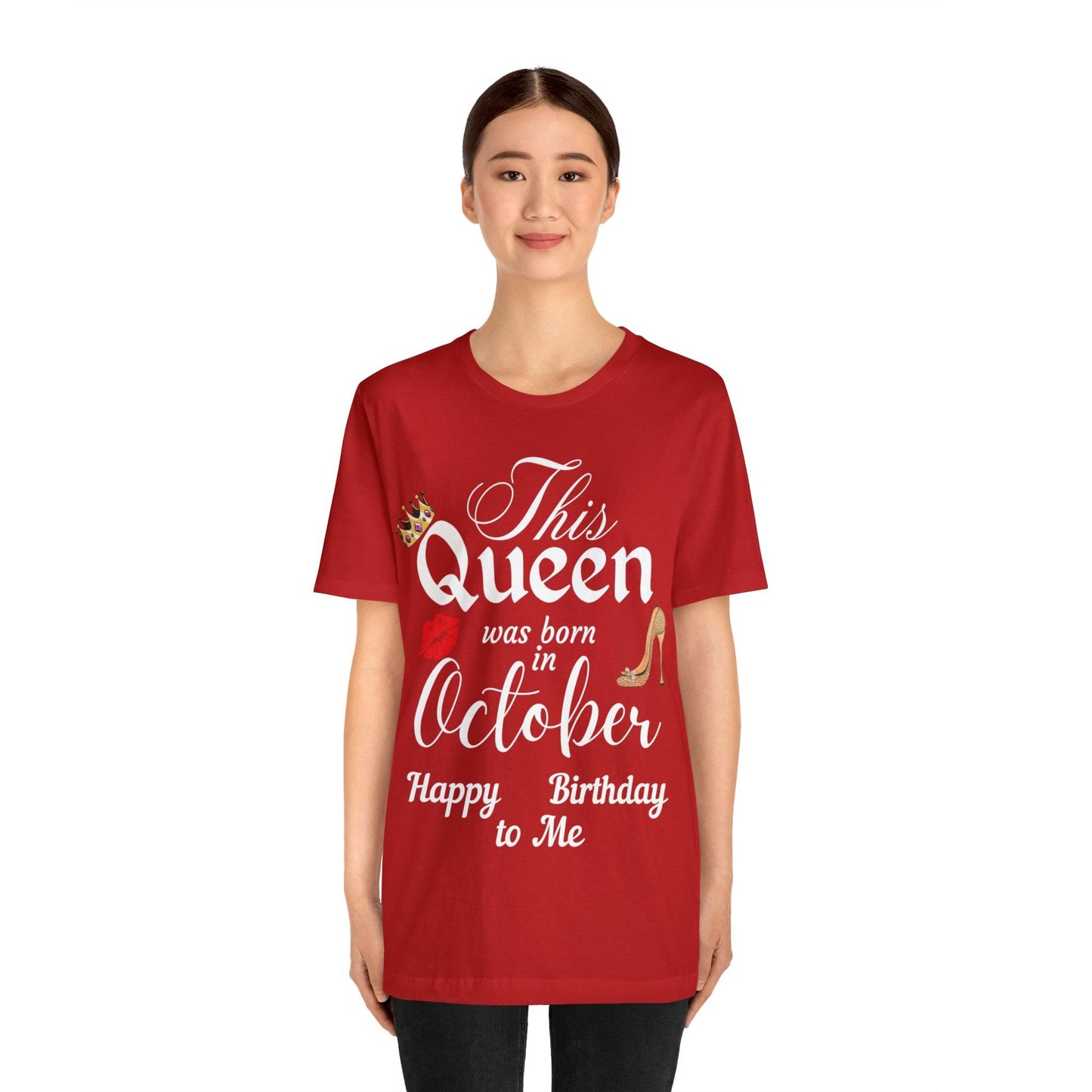 Birthday Queen Shirt, Gift for Birthday, This Queen was born in October Shirt, Funny Queen Shirt, Funny Birthday Shirt, Birthday Gift - Giftsmojo