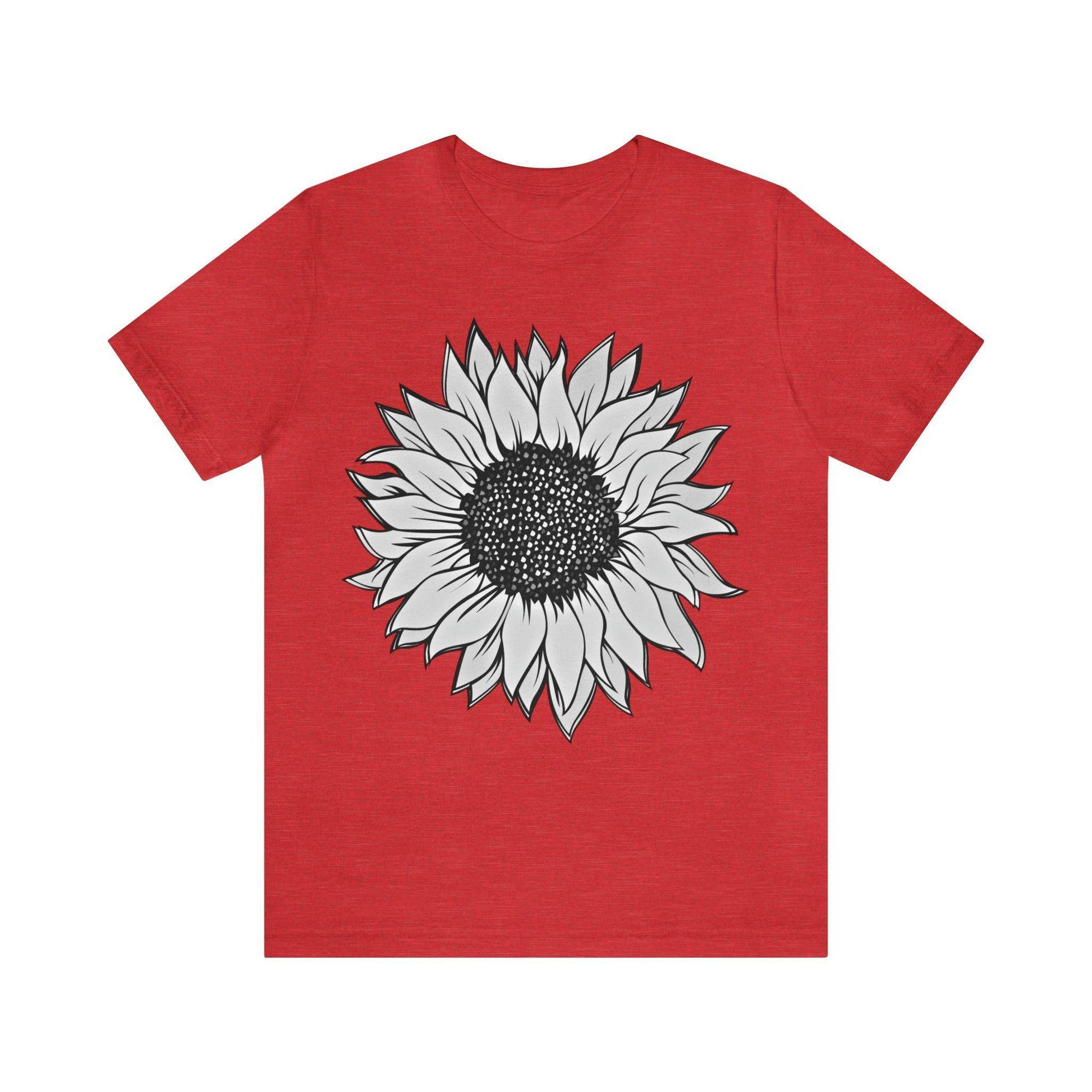 Sunflower Shirt, Floral Tee Shirt, Flower Shirt, Garden Shirt, Womens Fall Summer Shirt Sunshine Tee, Gift for Gardener, Nature love - Giftsmojo