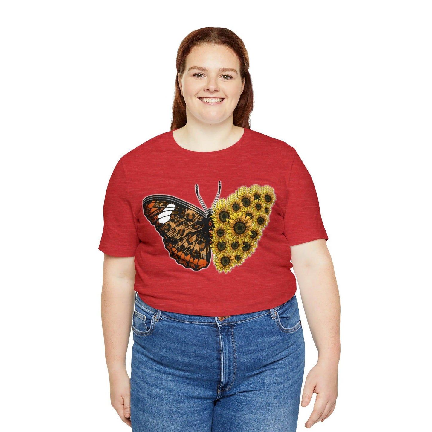 Butterfly Shirt, Sunflower Shirt, Insect Shirt Nature love T shirtFloral Tee Shirt, Flower Shirt, Garden Shirt, Womens Fall Summer shirt - Giftsmojo