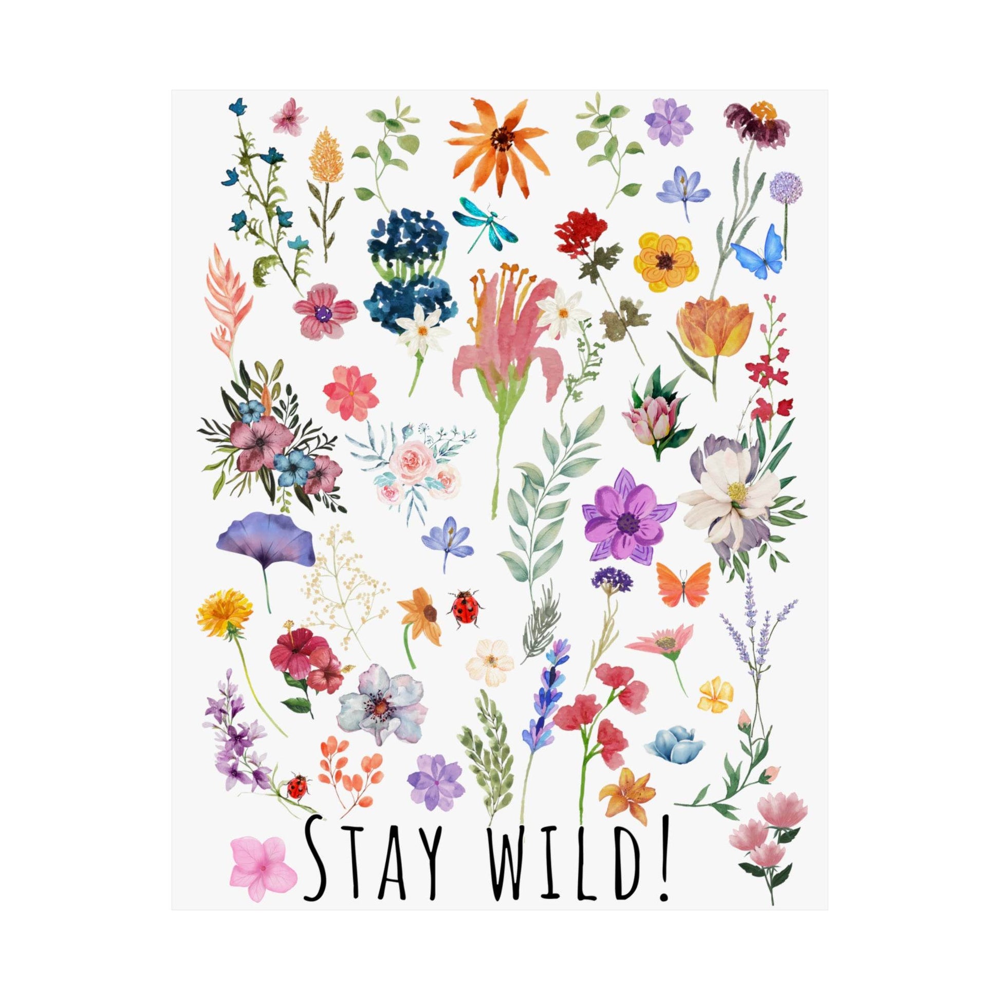 Wildflowers Watercolor Vertical Poster - Giftsmojo