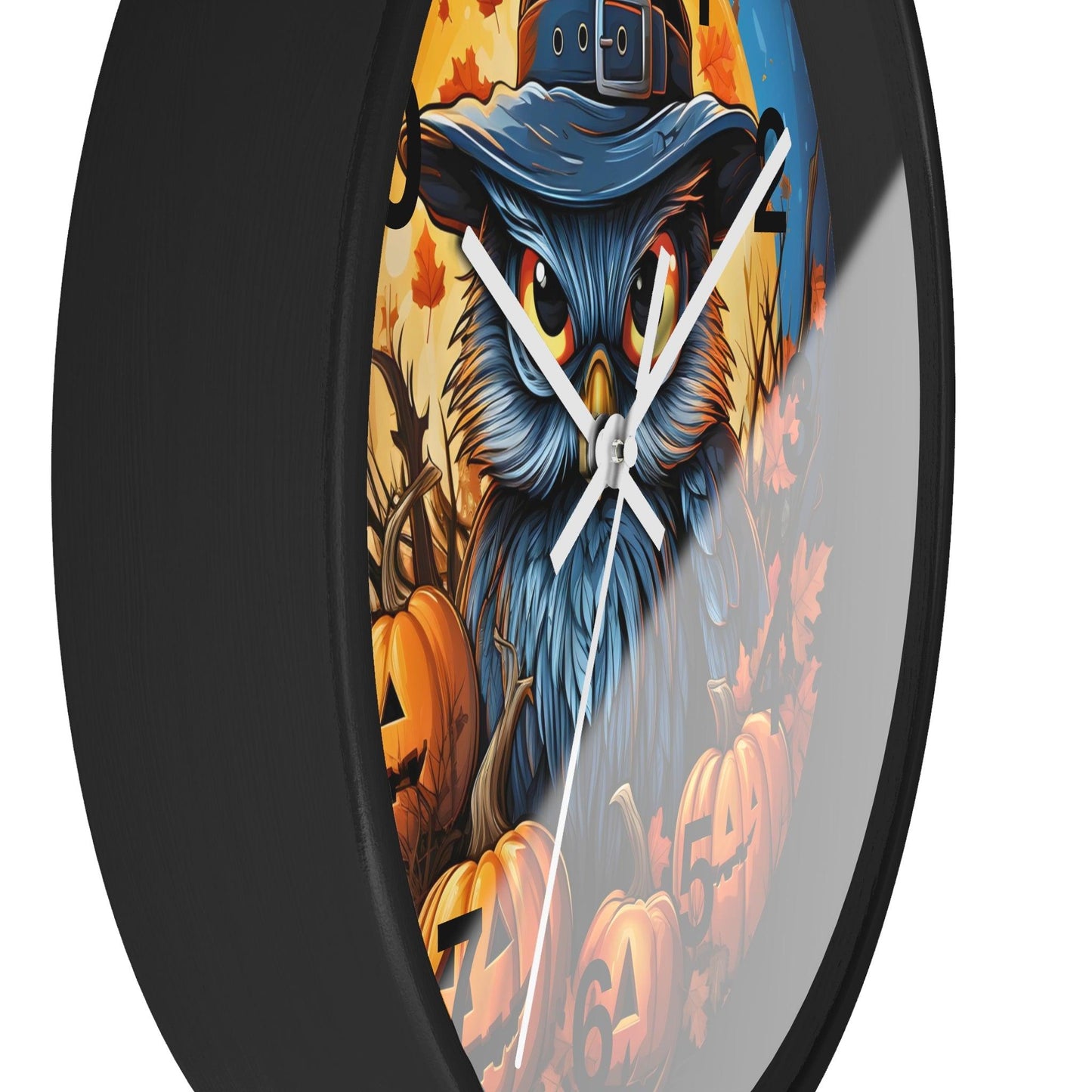 Happy HALLOTHANKSMAS Wall Clock Halloween Wall Clocks Thanksgiving Clock Fall Clock Halloween Decor